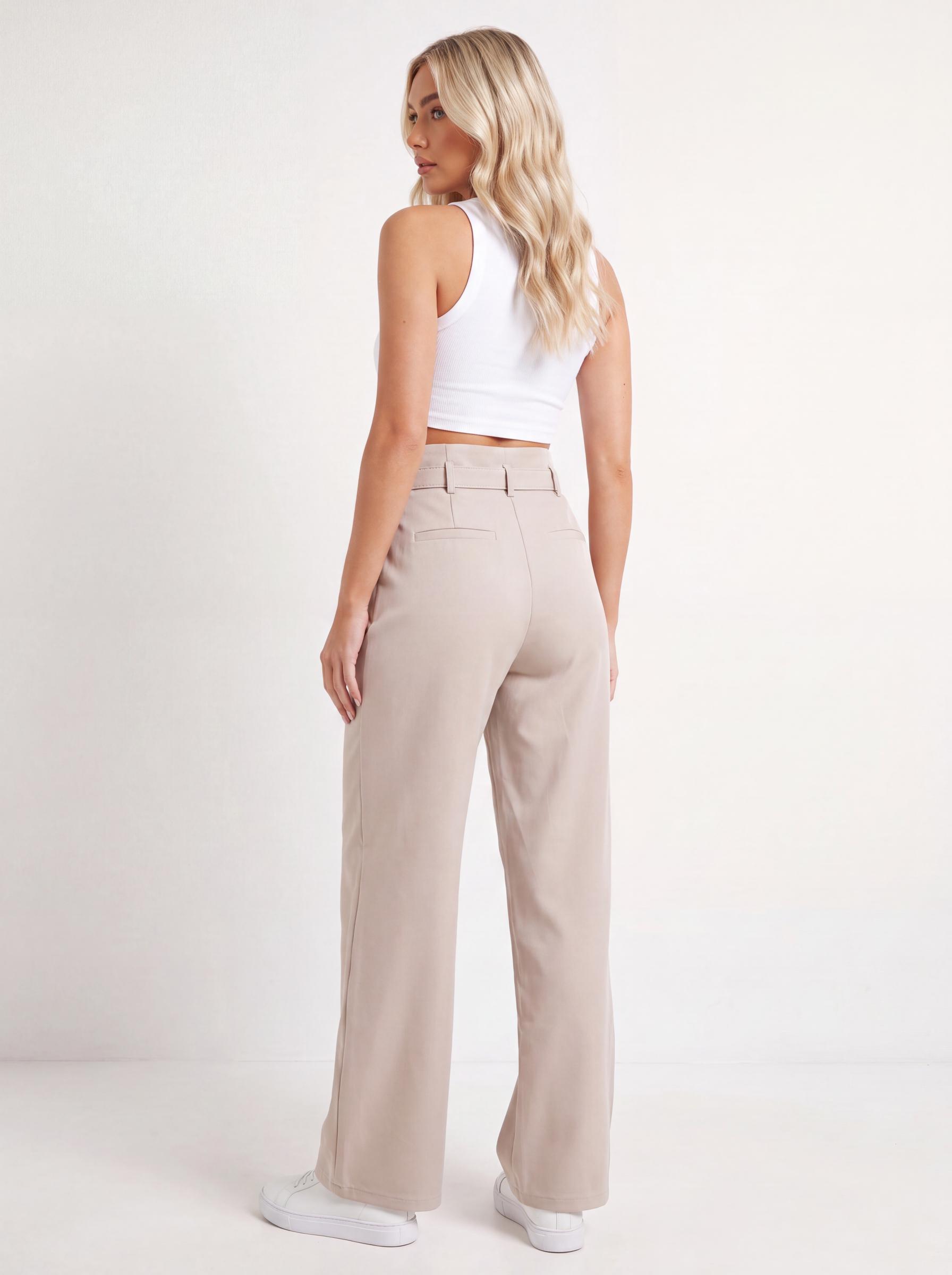 Pleated Wide-Leg Trousers
