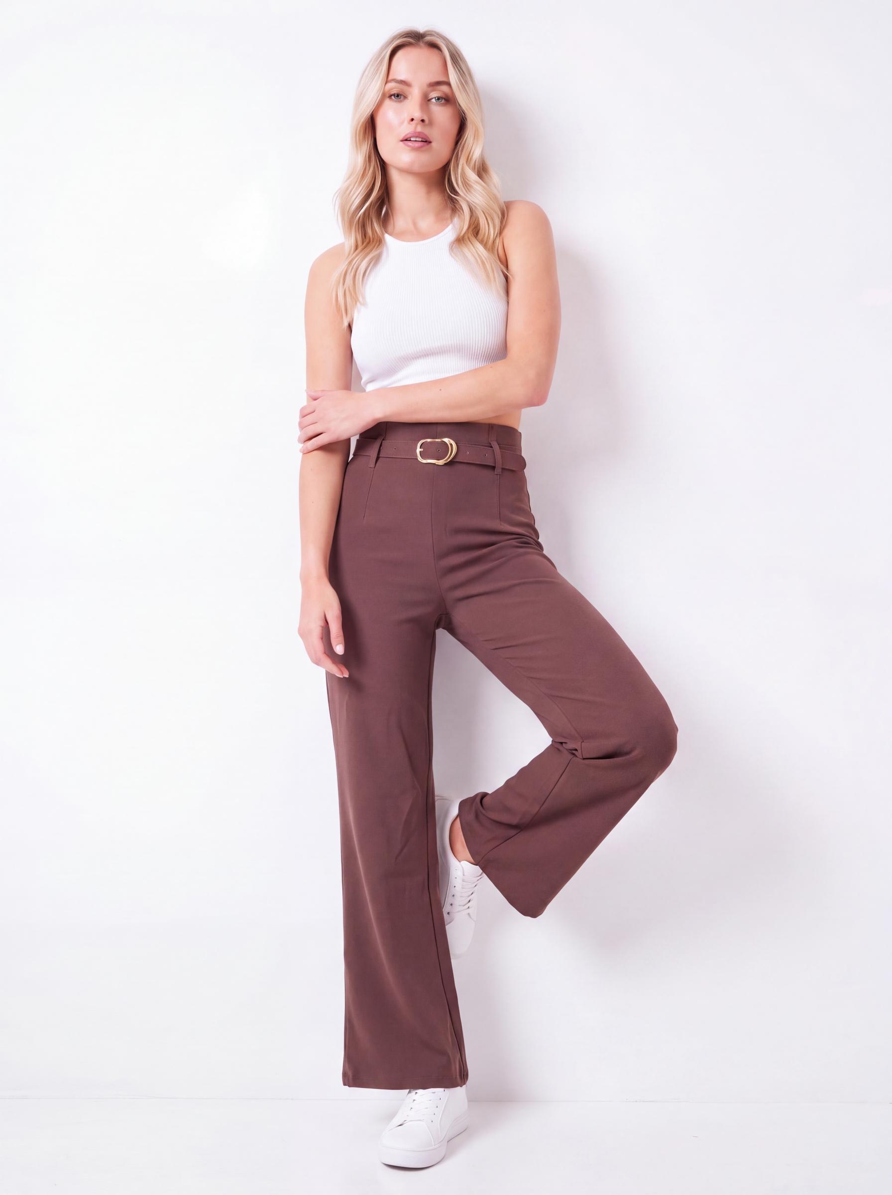 Pleated Wide-Leg Trousers