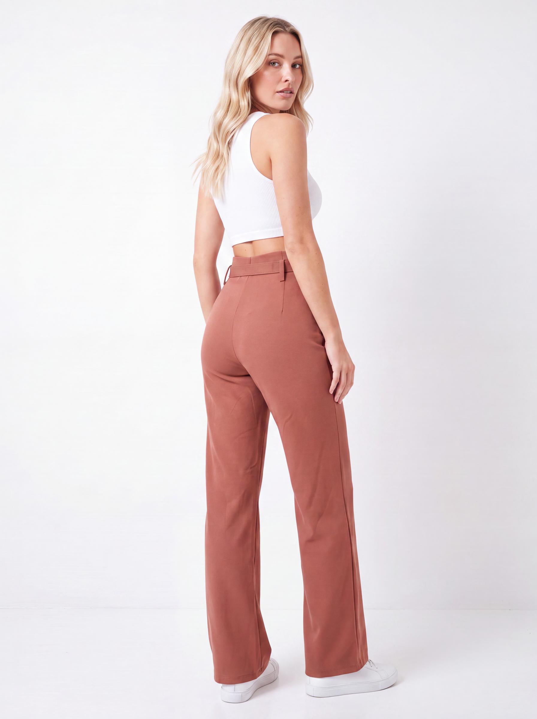 Pleated Wide-Leg Trousers