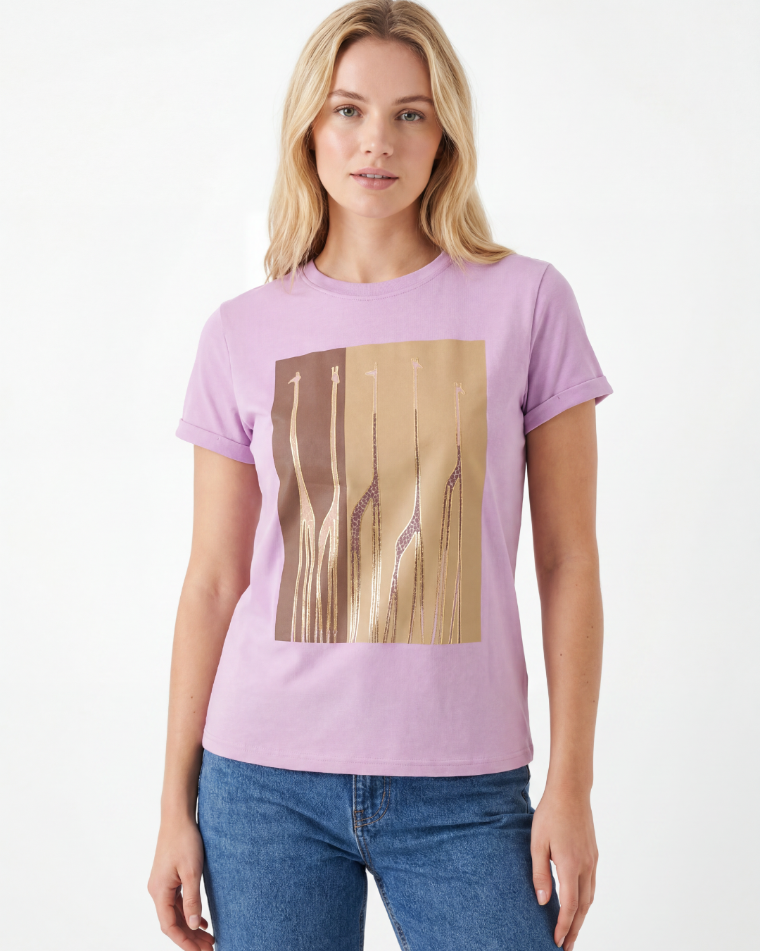 Giraffe Silhouette Print Tee