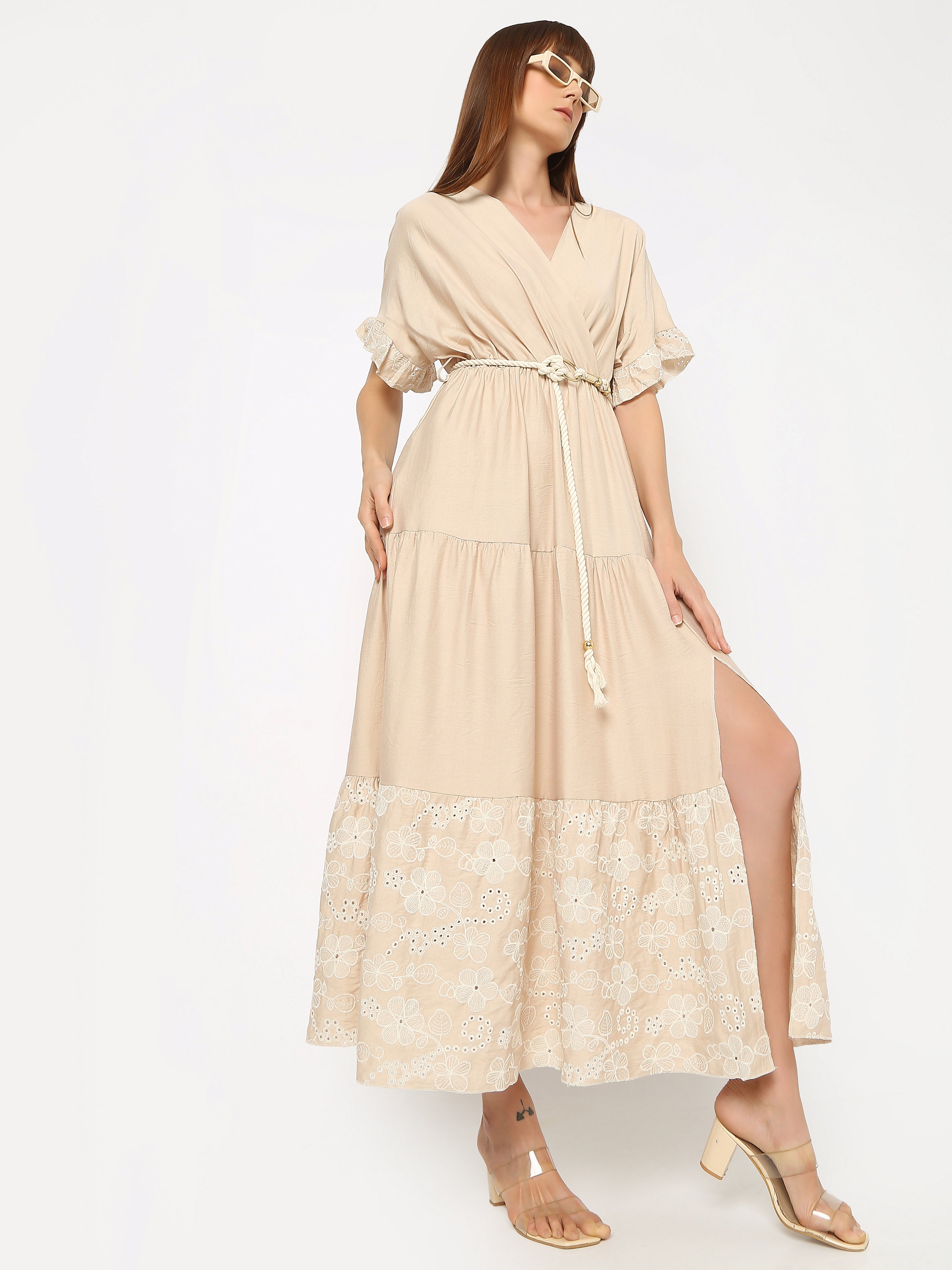Graceful Flow Tiered Midi Dress