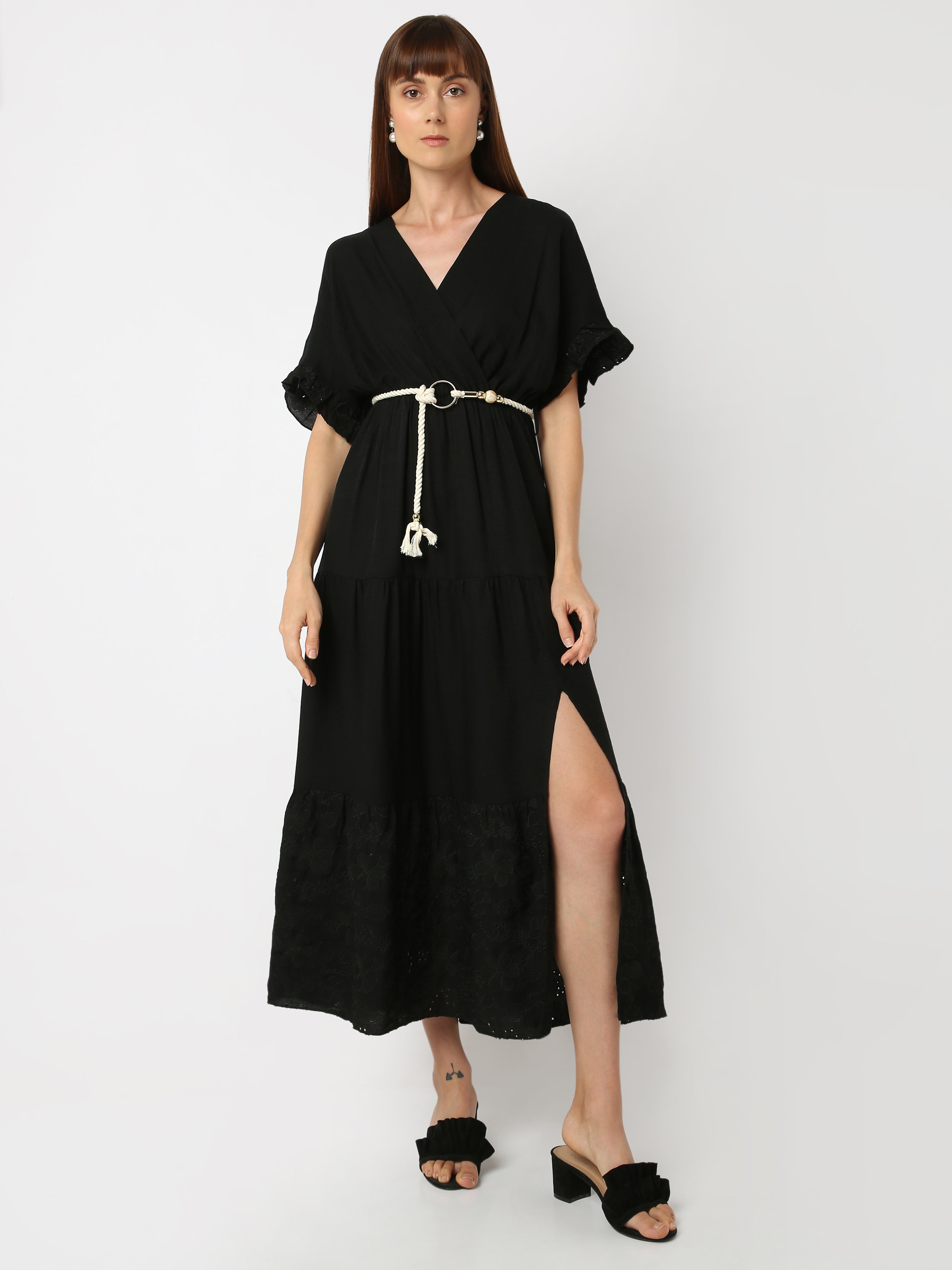 Graceful Flow Tiered Midi Dress