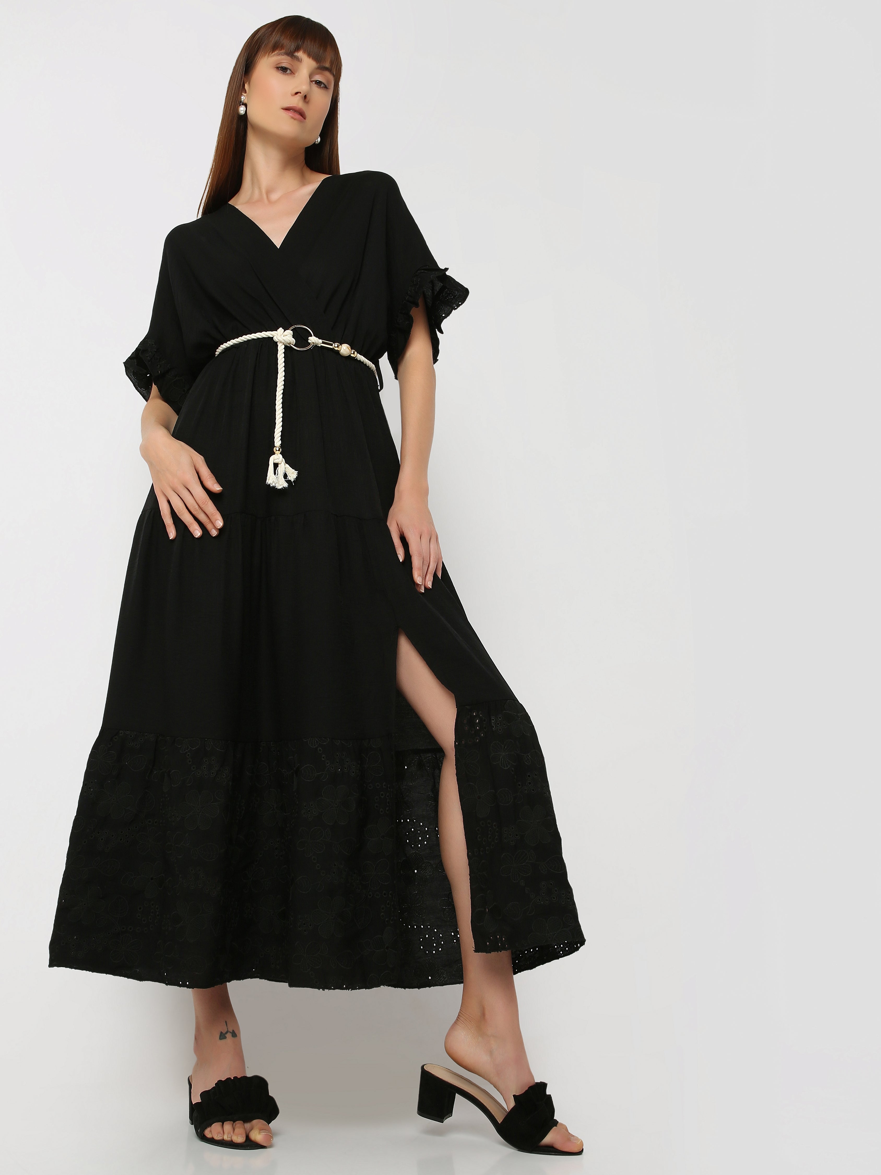 Graceful Flow Tiered Midi Dress