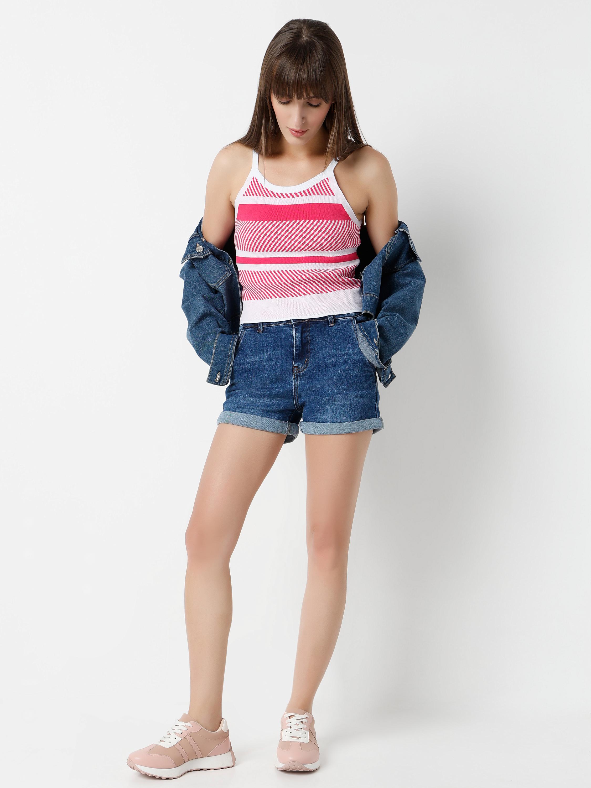 Patterned Knit Cami Top