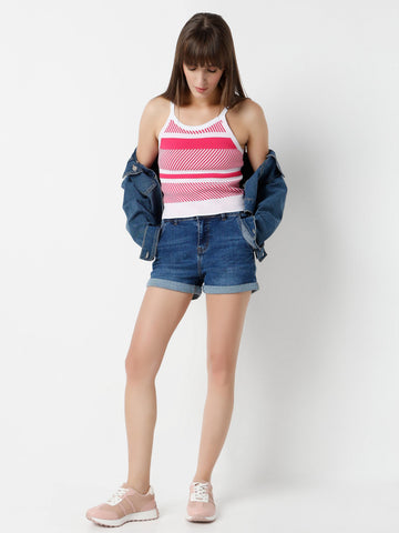 Patterned Knit Cami Top
