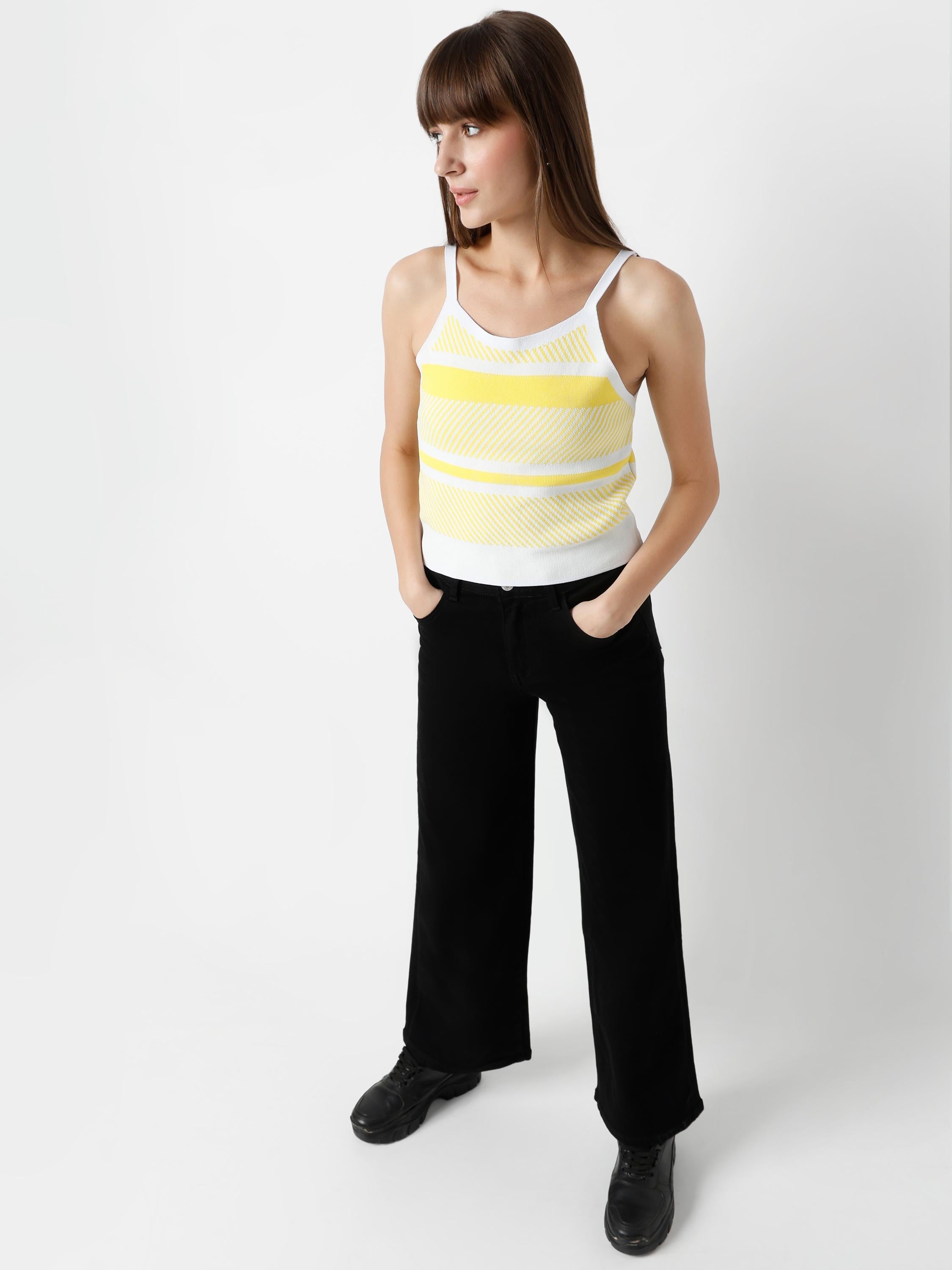 Patterned Knit Cami Top