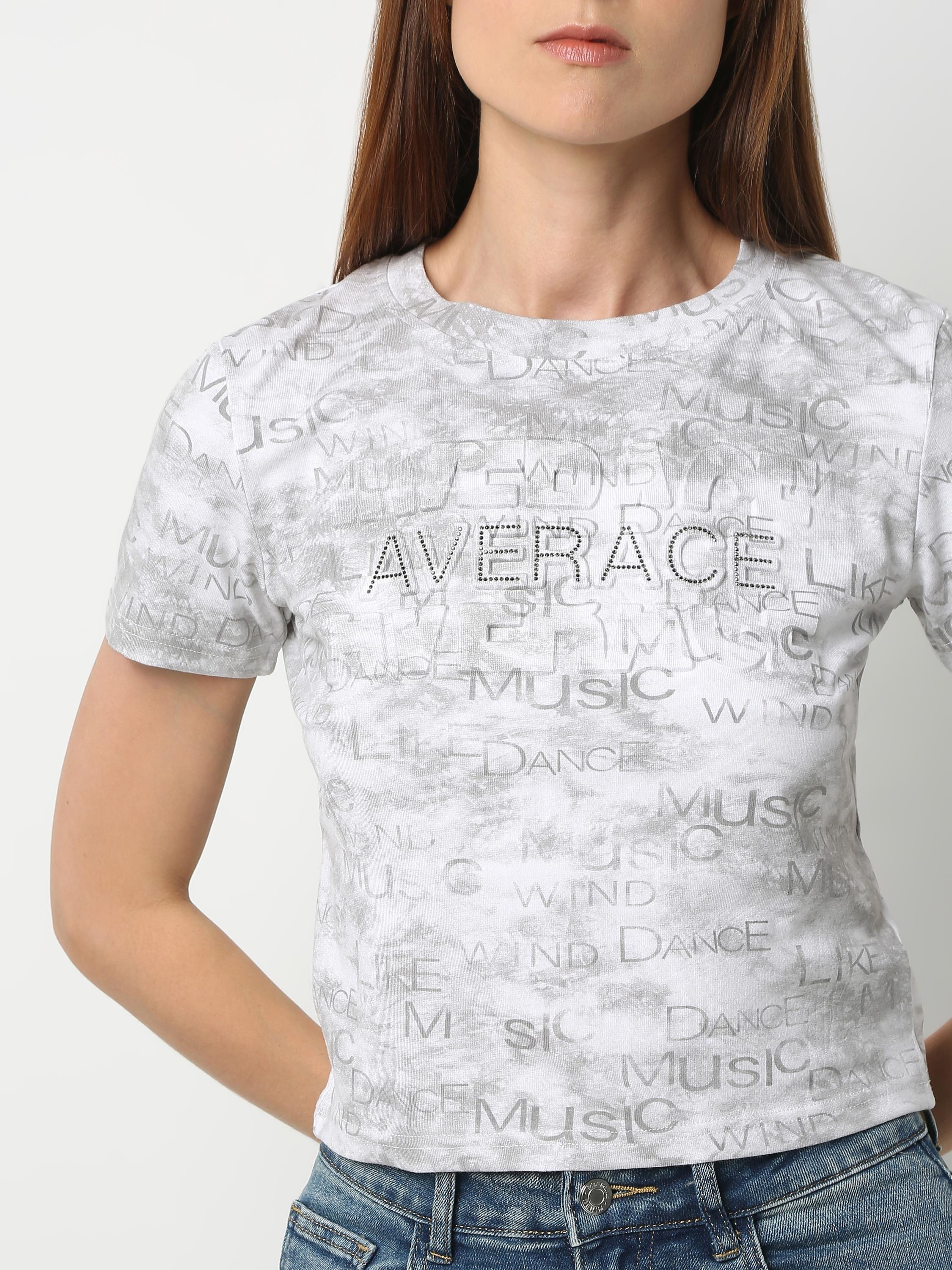 Textured Graphic Casual Top