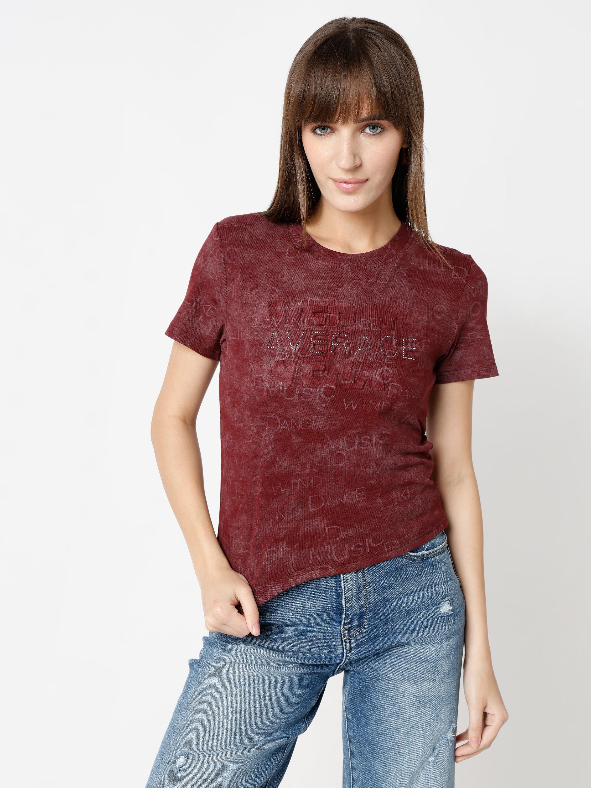 Textured Graphic Casual Top