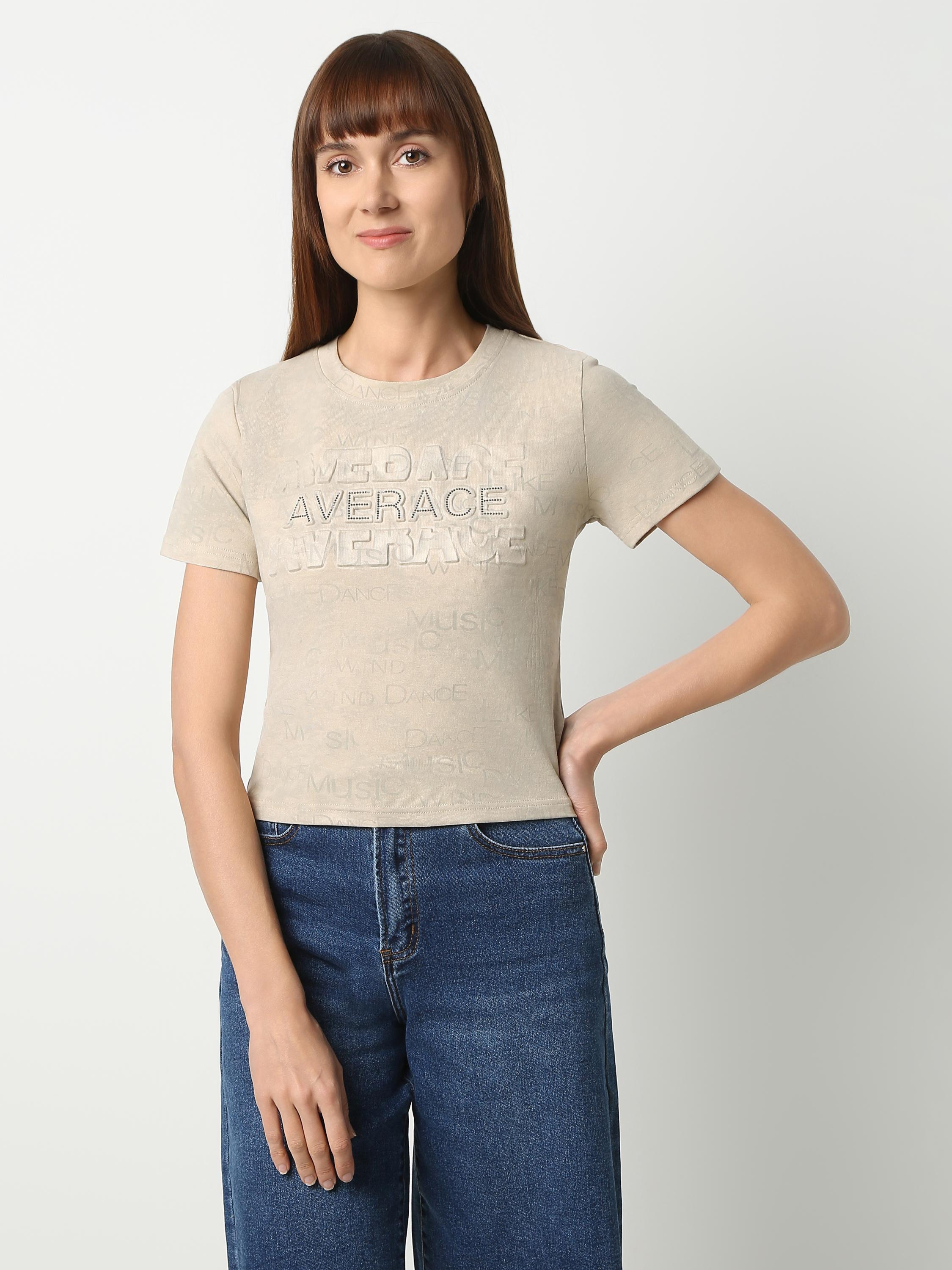 Textured Graphic Casual Top