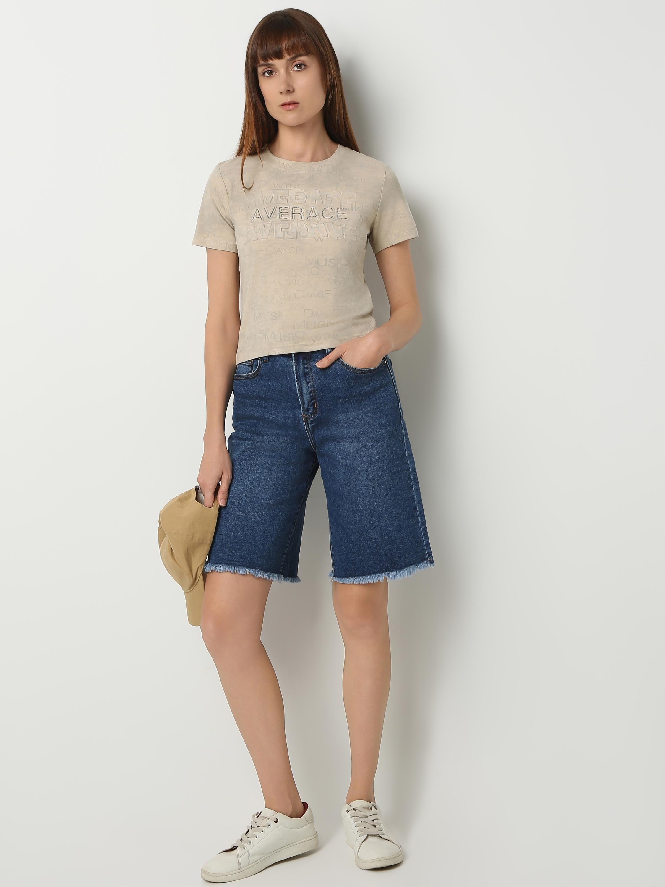 Textured Graphic Casual Top