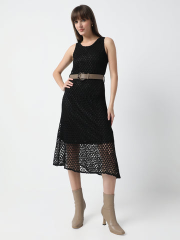 Textured Muse Midi Dress