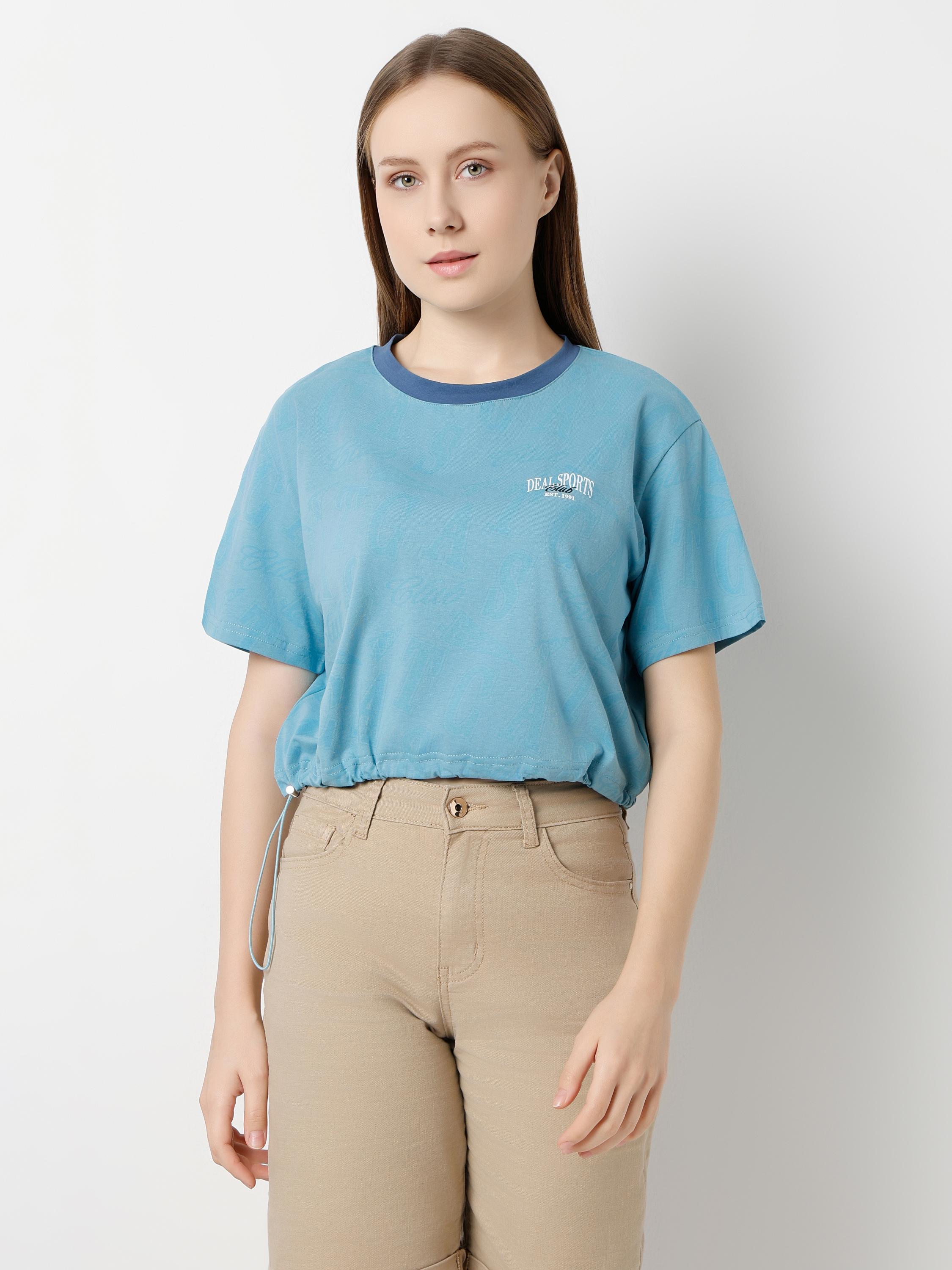 Drawstring Hem Relaxed Fit Top