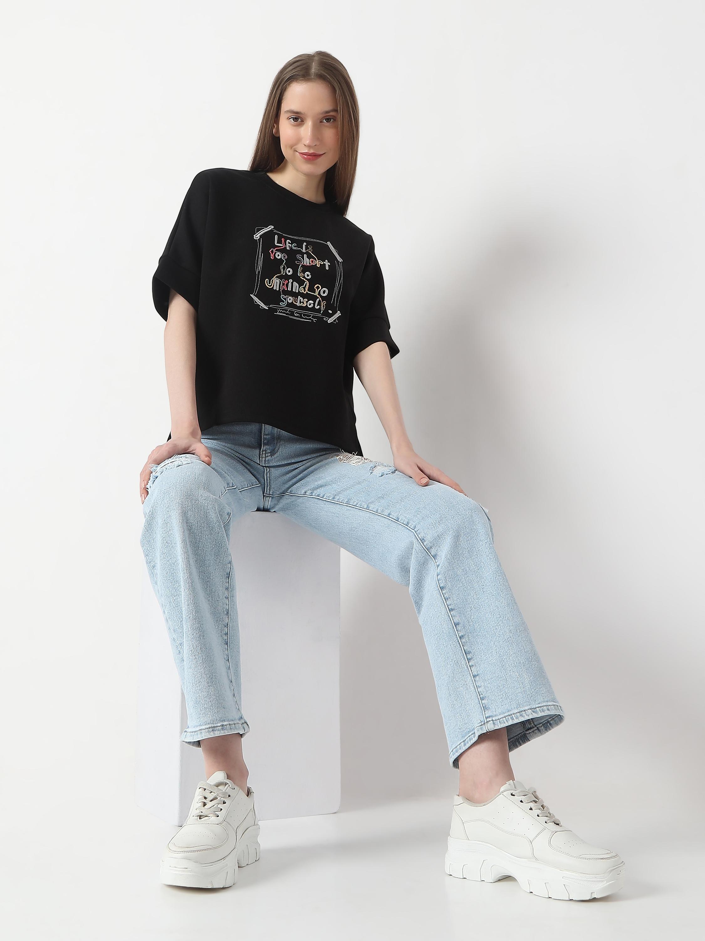 Statement Graphic Oversized Top