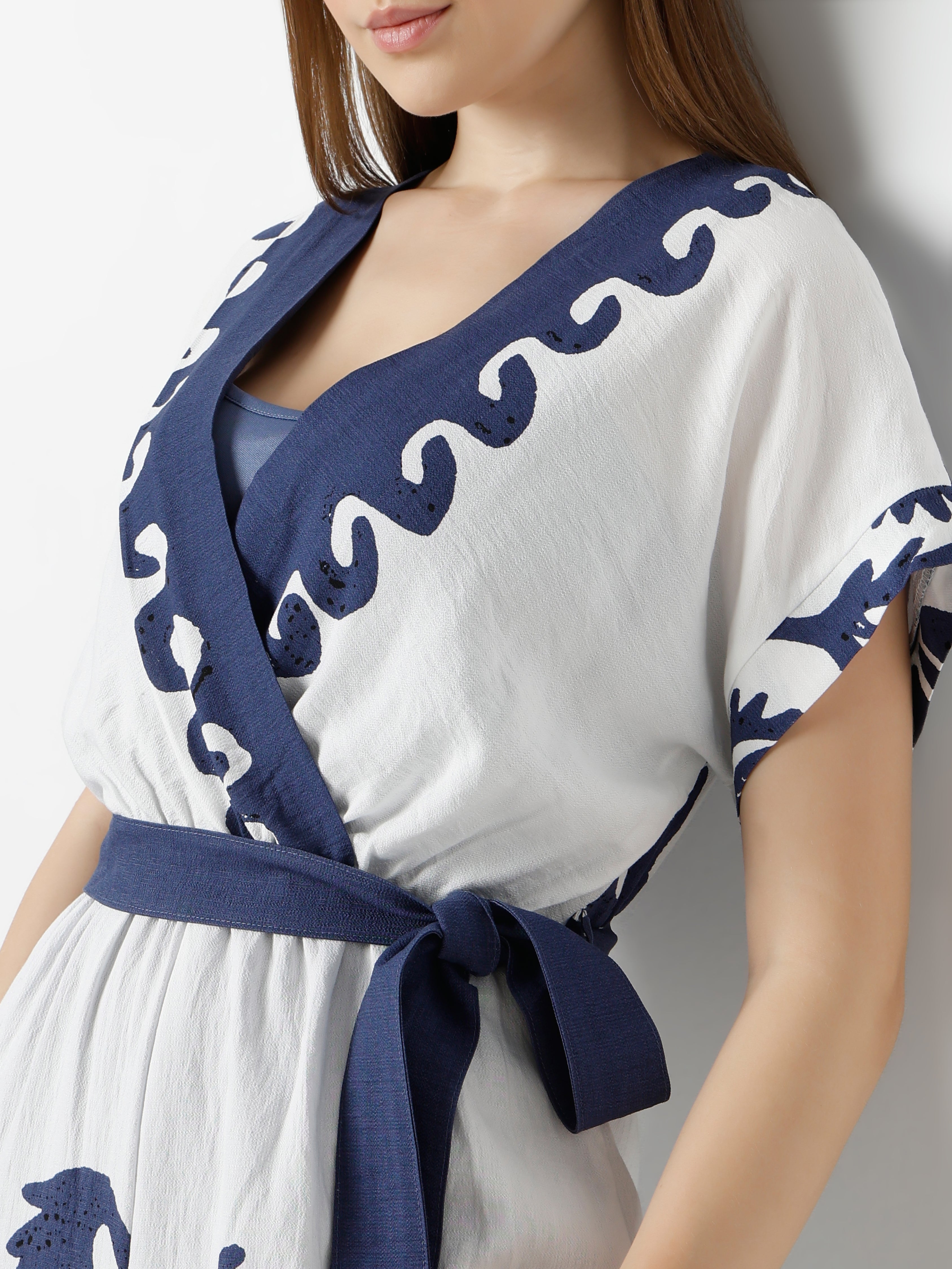 Women's Printed Wrap-Style Jumpsuit