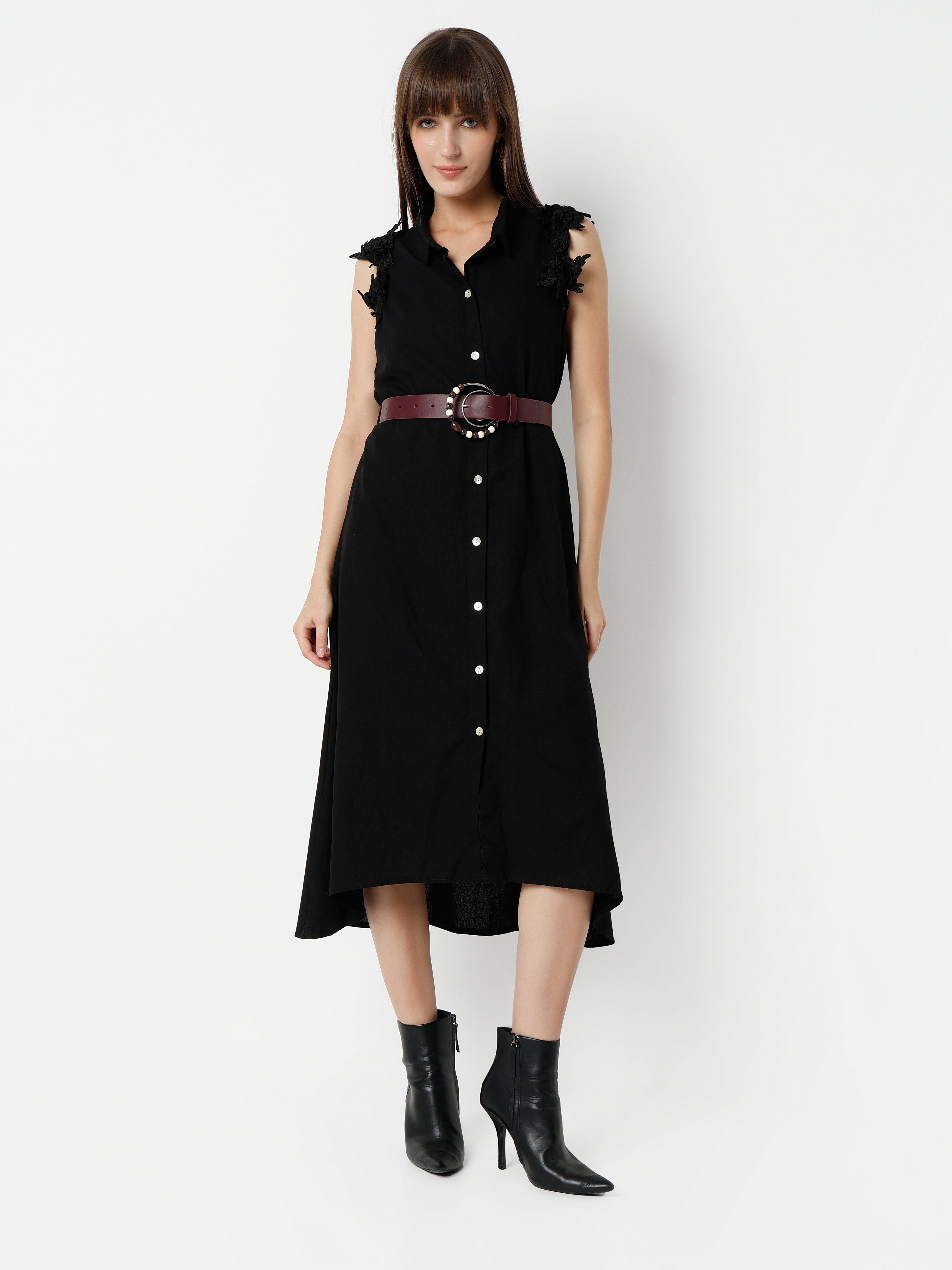 Urban Chic Button-Down Midi Dress