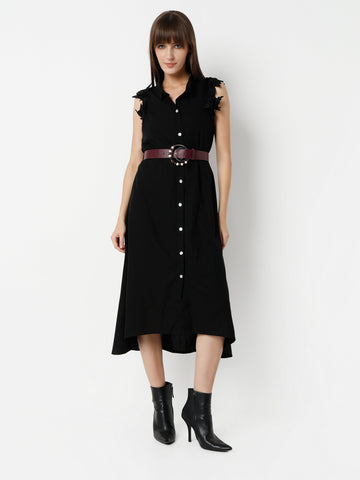 Urban Chic Button-Down Midi Dress