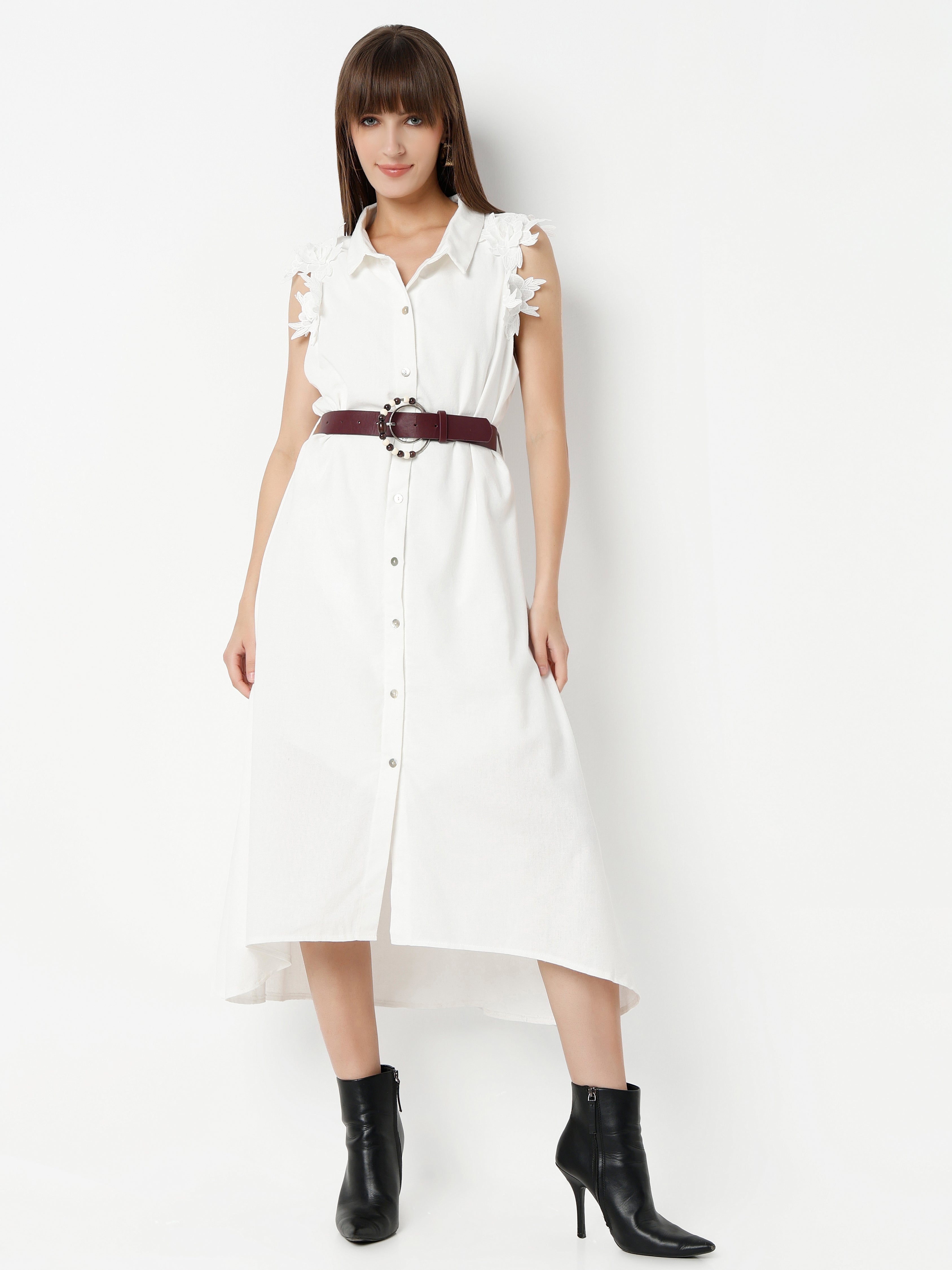 Urban Chic Button-Down Midi Dress
