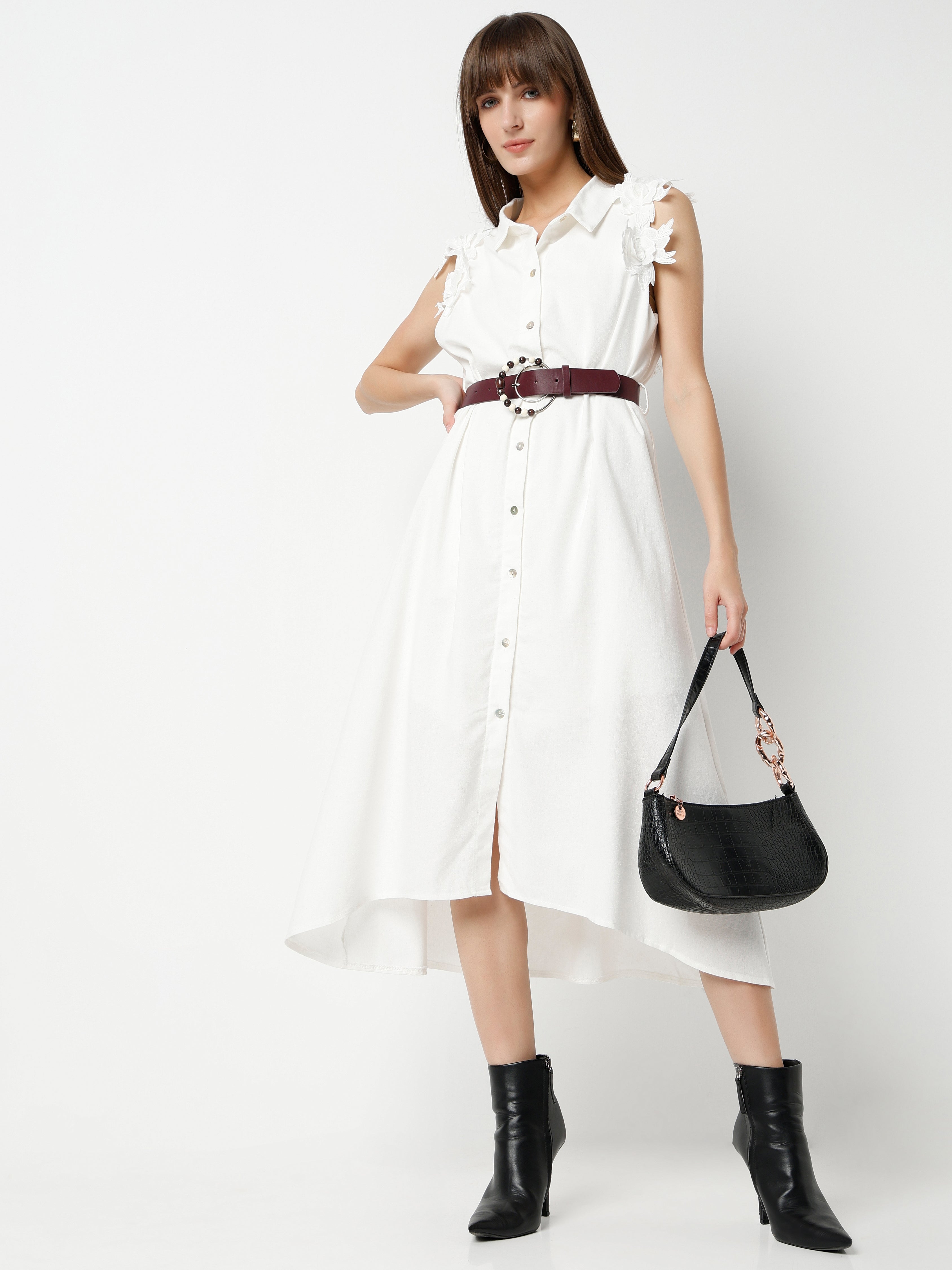 Urban Chic Button-Down Midi Dress