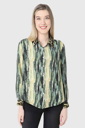 Green Multi Striped Shirt