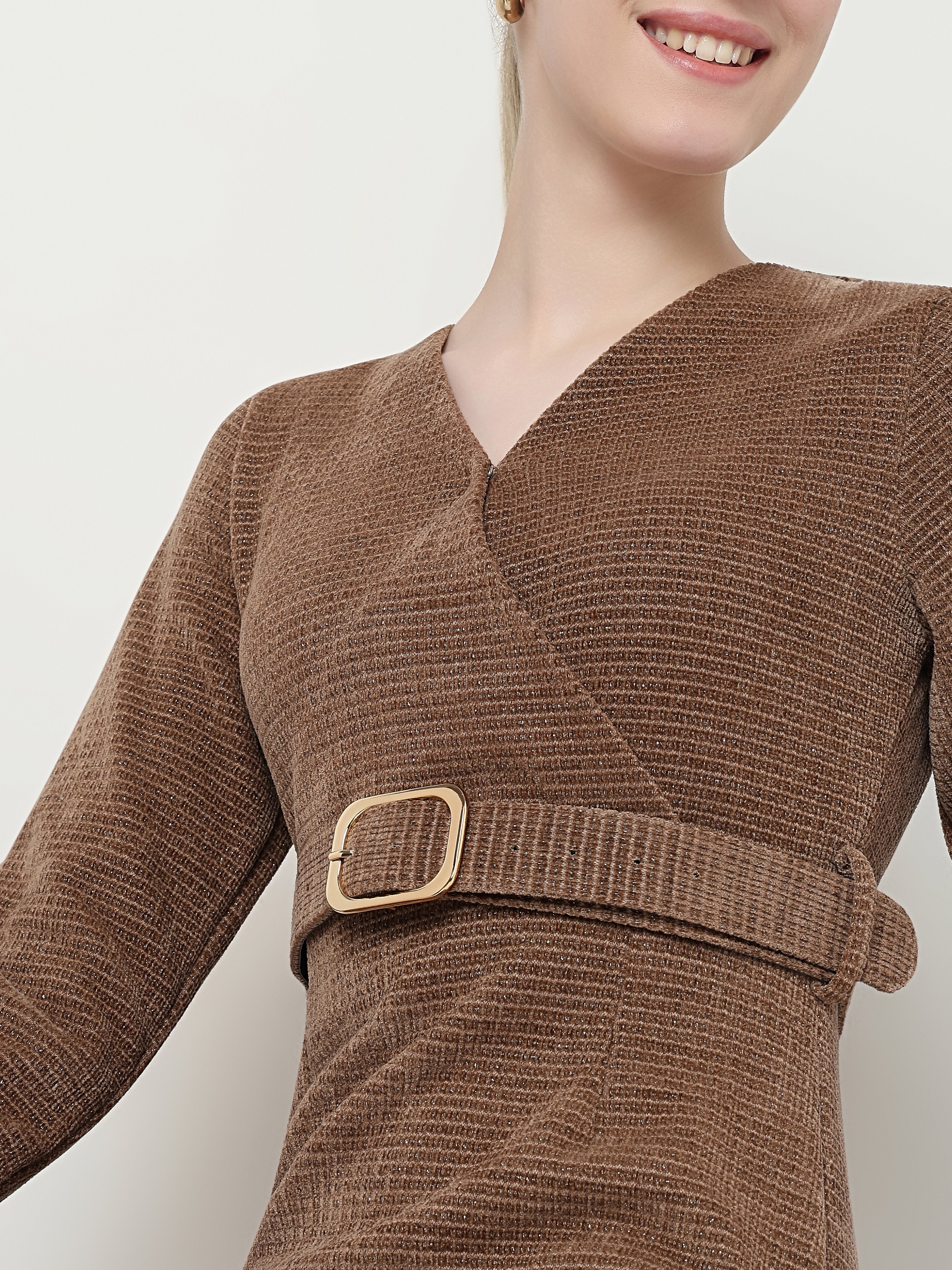Cozy Chic Ribbed Knit Dress
