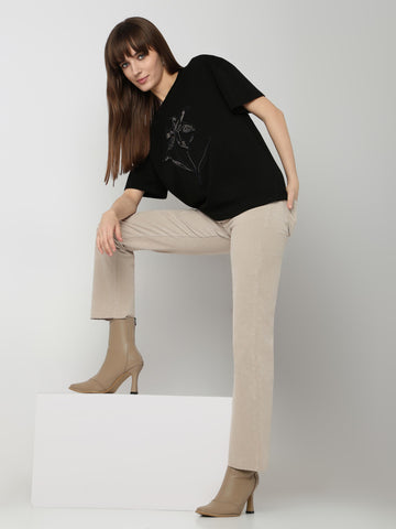 Floral Embroidered Casual Top