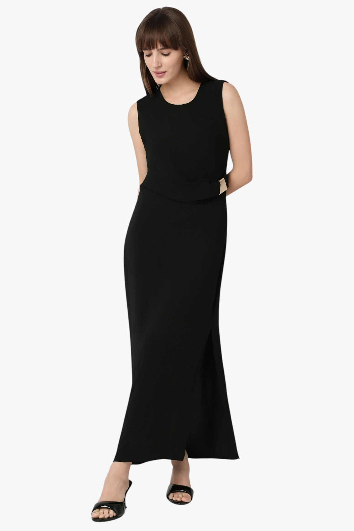 Black Maxi Dress with Wrap