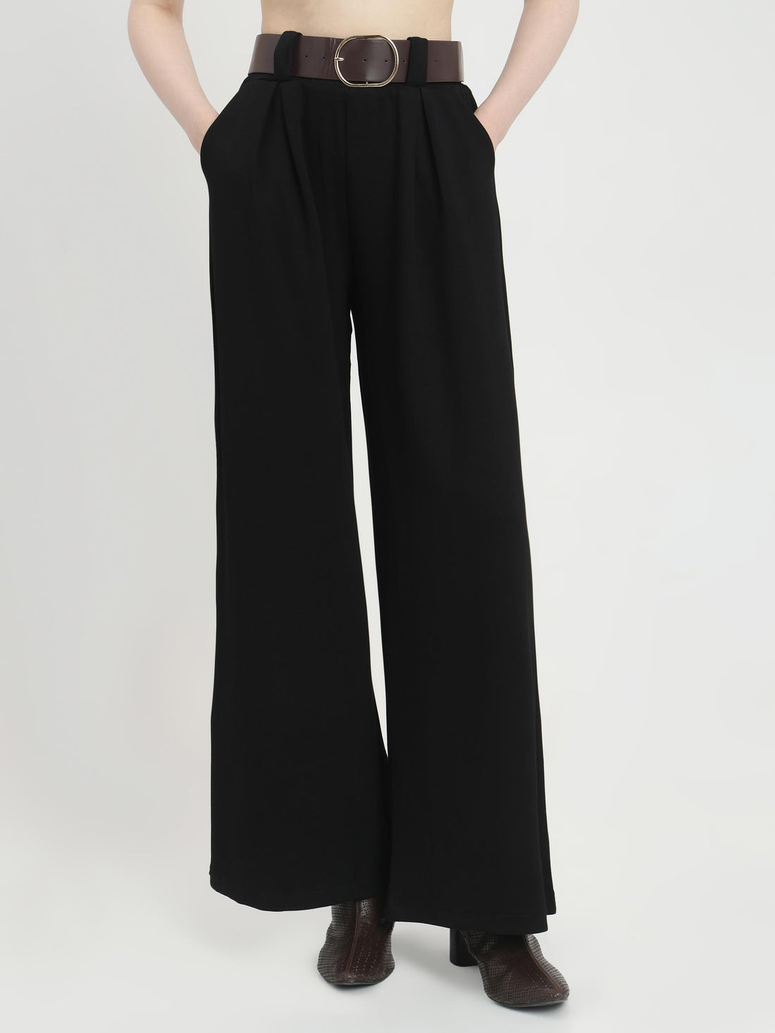 Flared Black Trouser