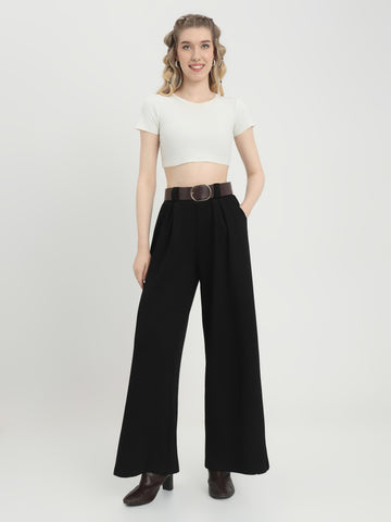 Flared Black Trouser