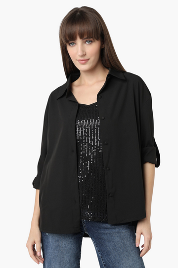 Black Panel Shirt