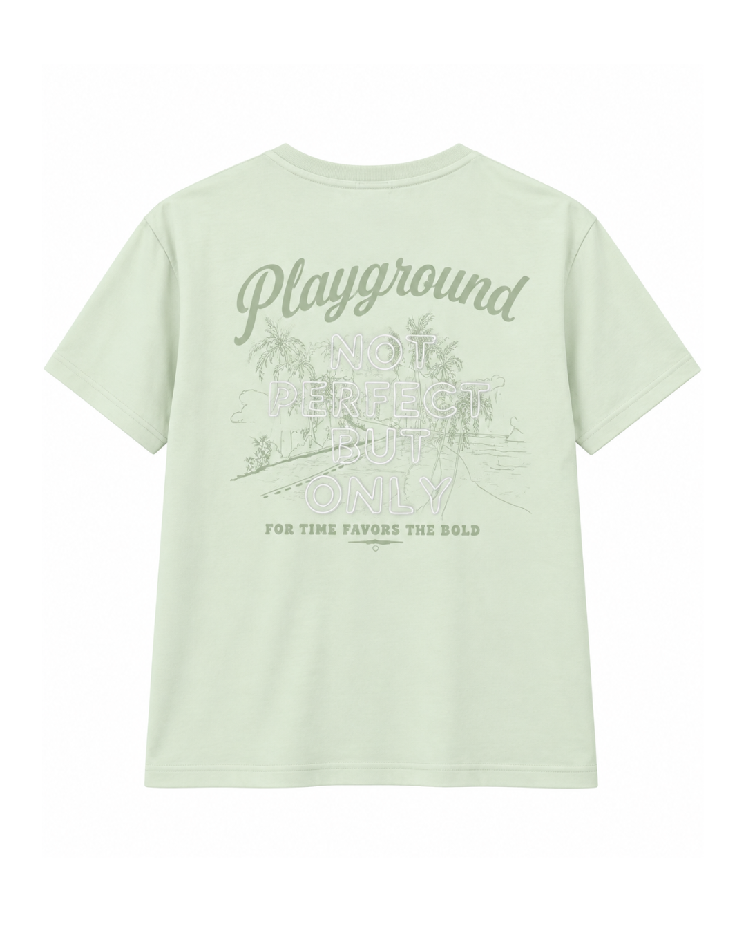 Oversized Back Graphic Cotton T-Shirt