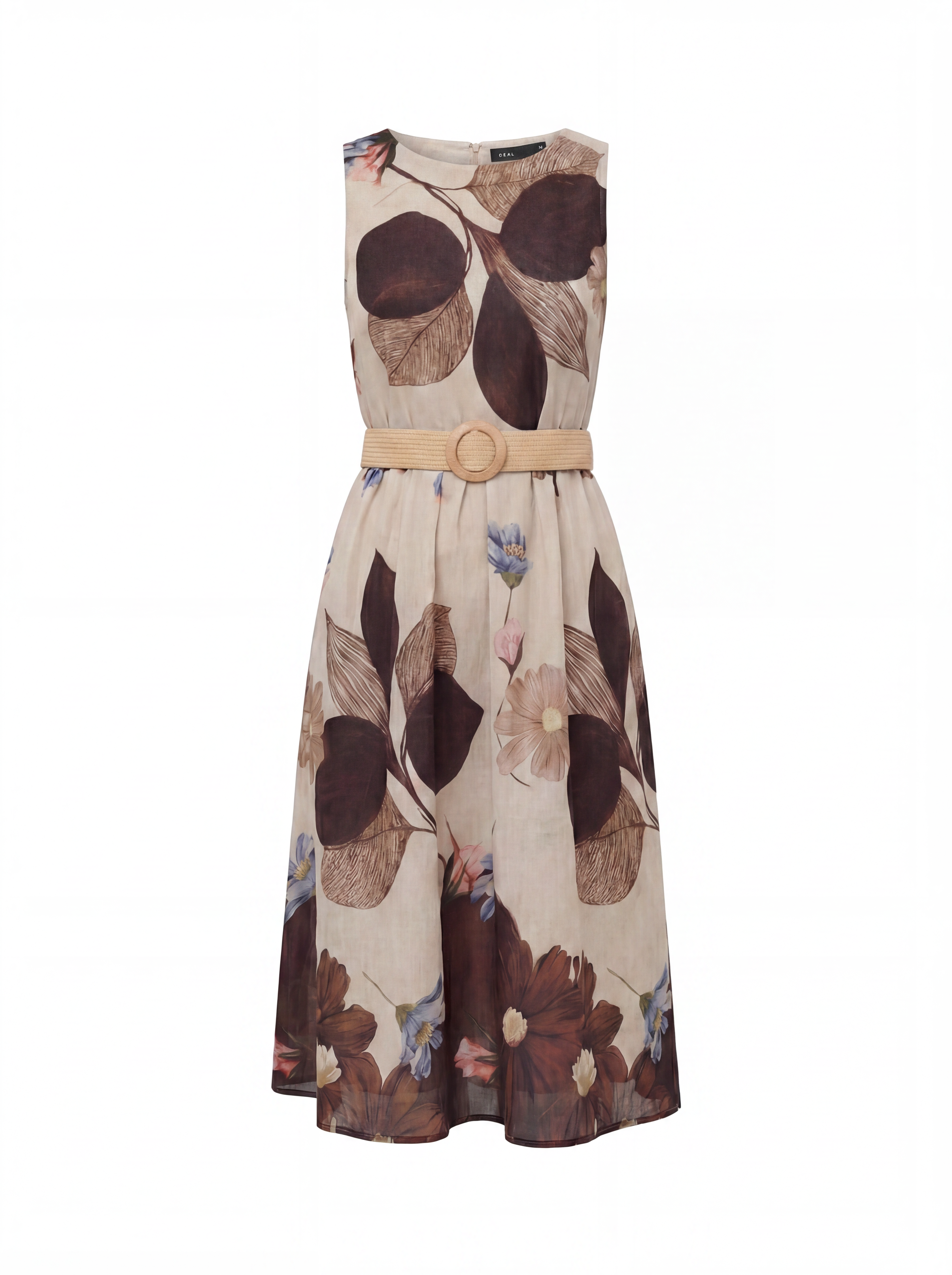 Floral Belted Midi Dress