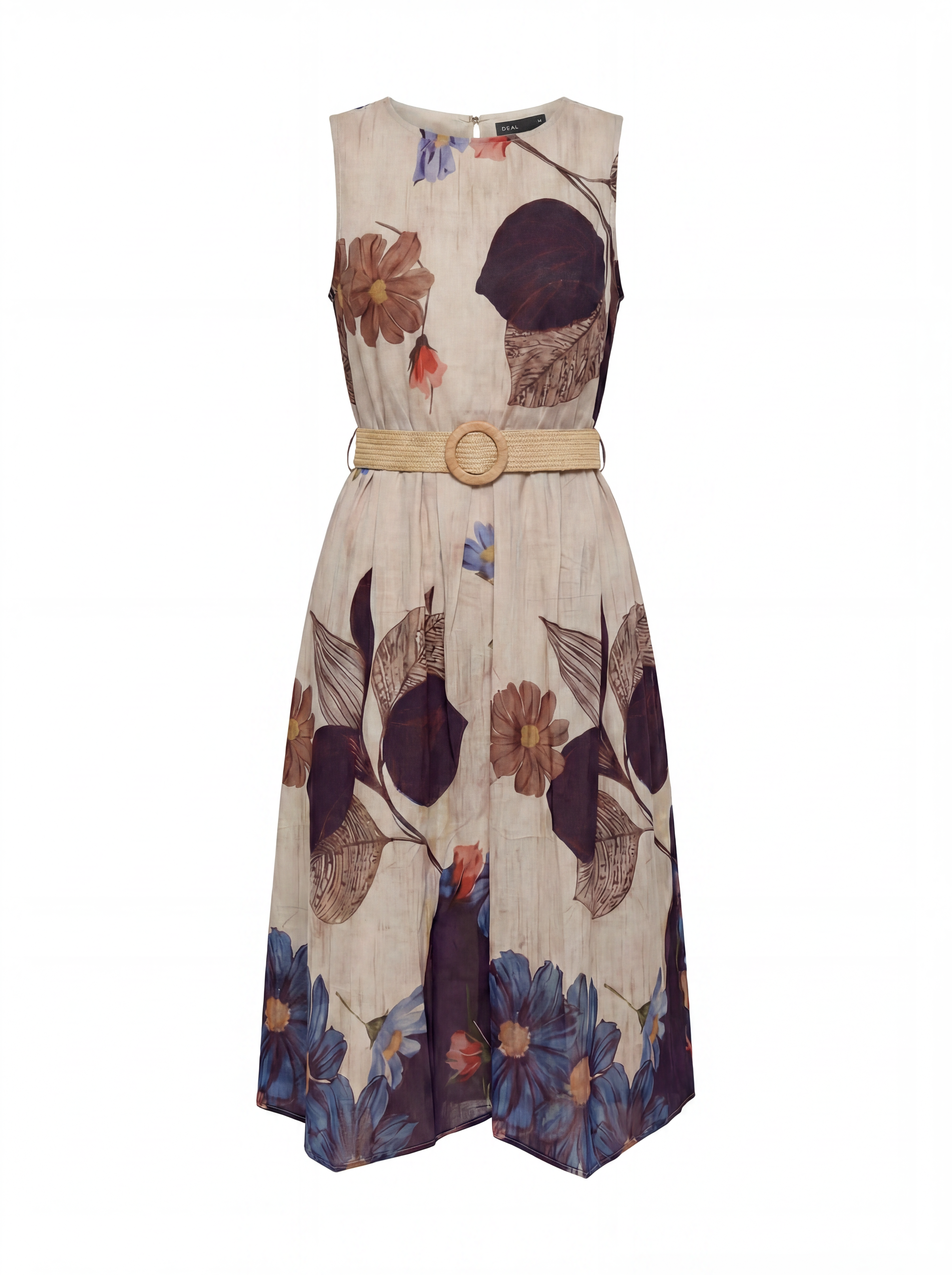 Floral Belted Midi Dress