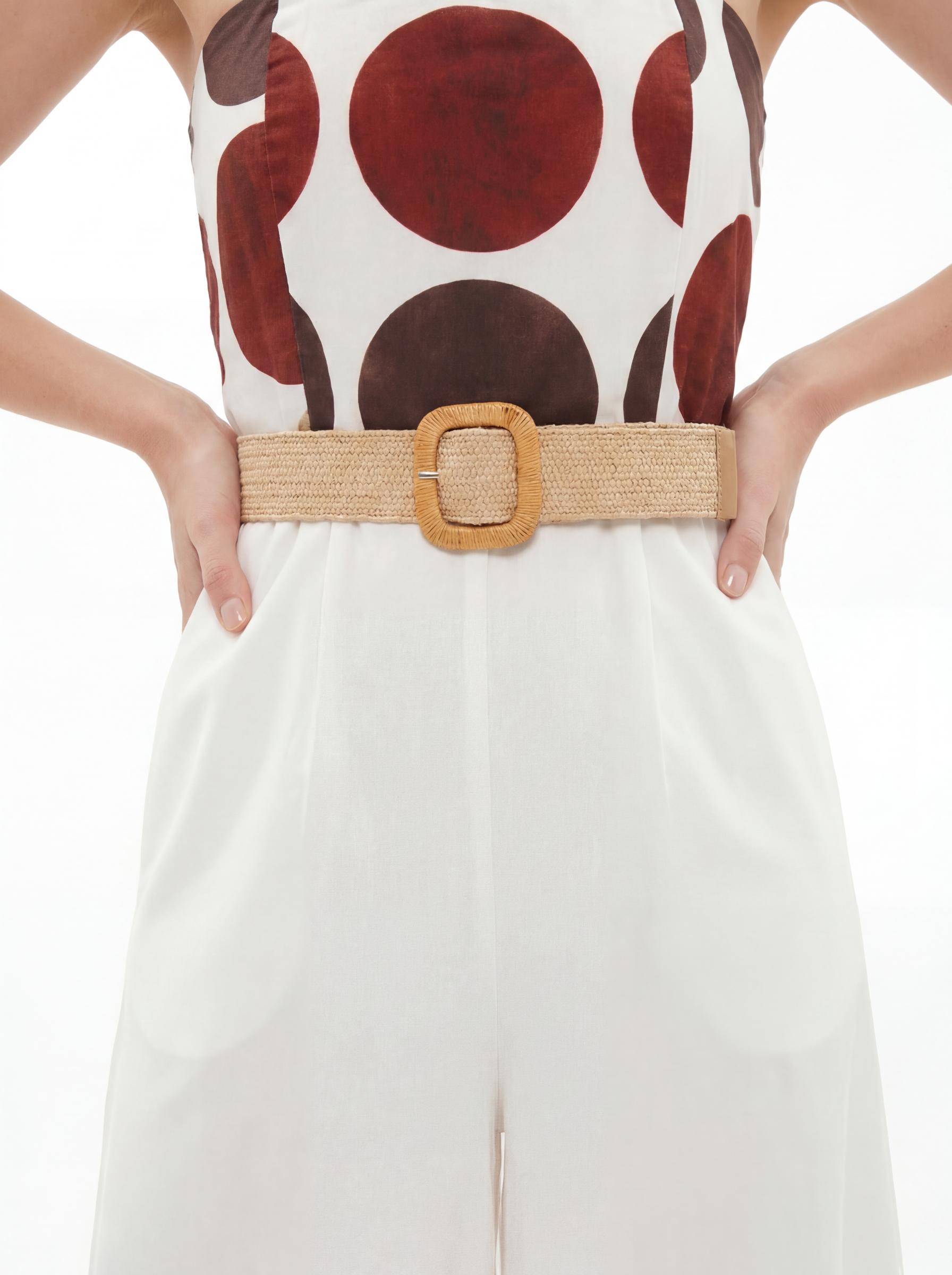Women Strapless Printed Wide Leg Jumpsuit