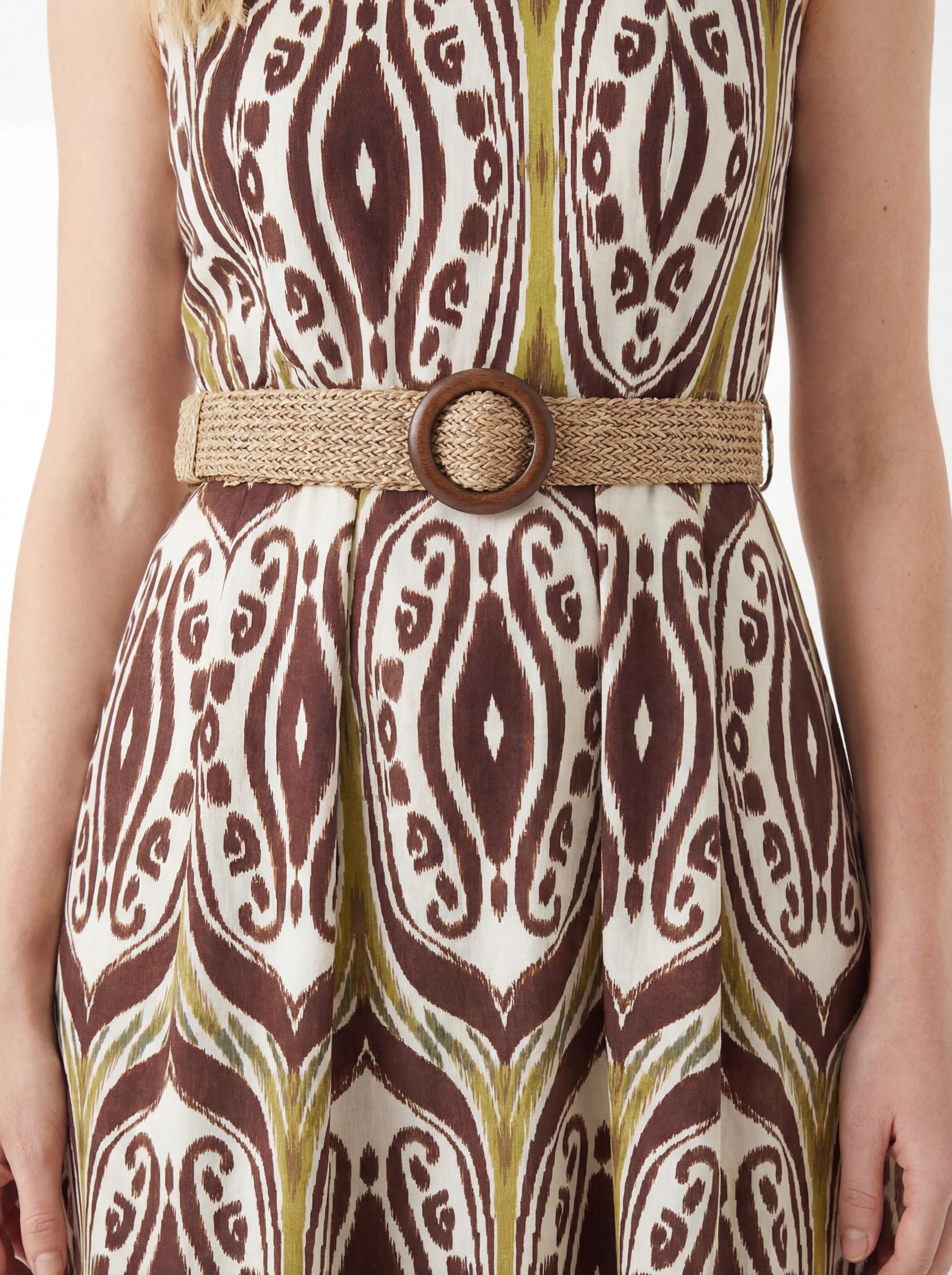 Boho Print Sleeveless Midi Dress