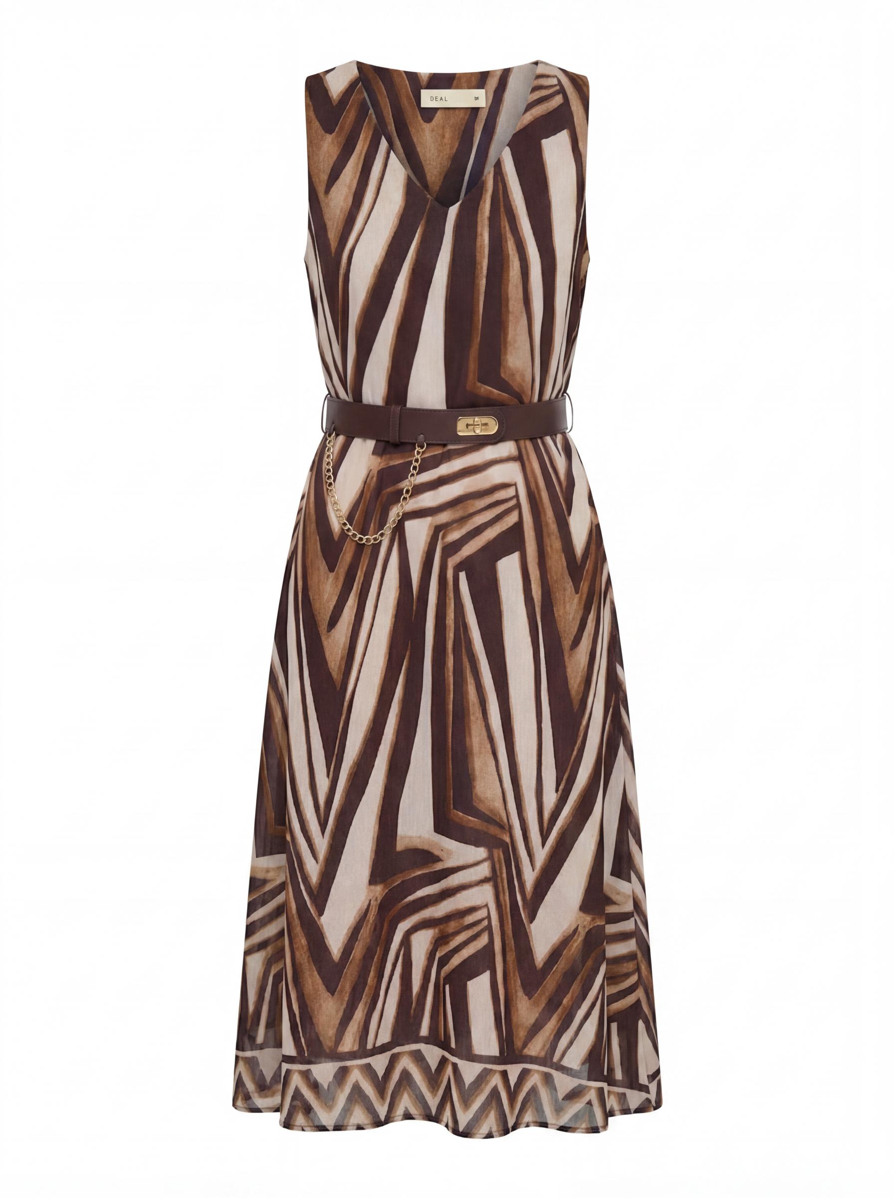 Geometric Printed Midi Dress
