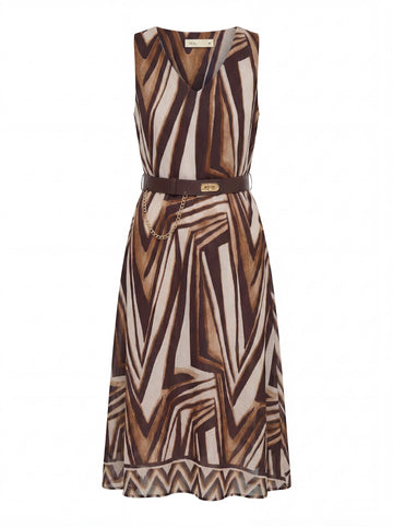 Geometric Printed Midi Dress