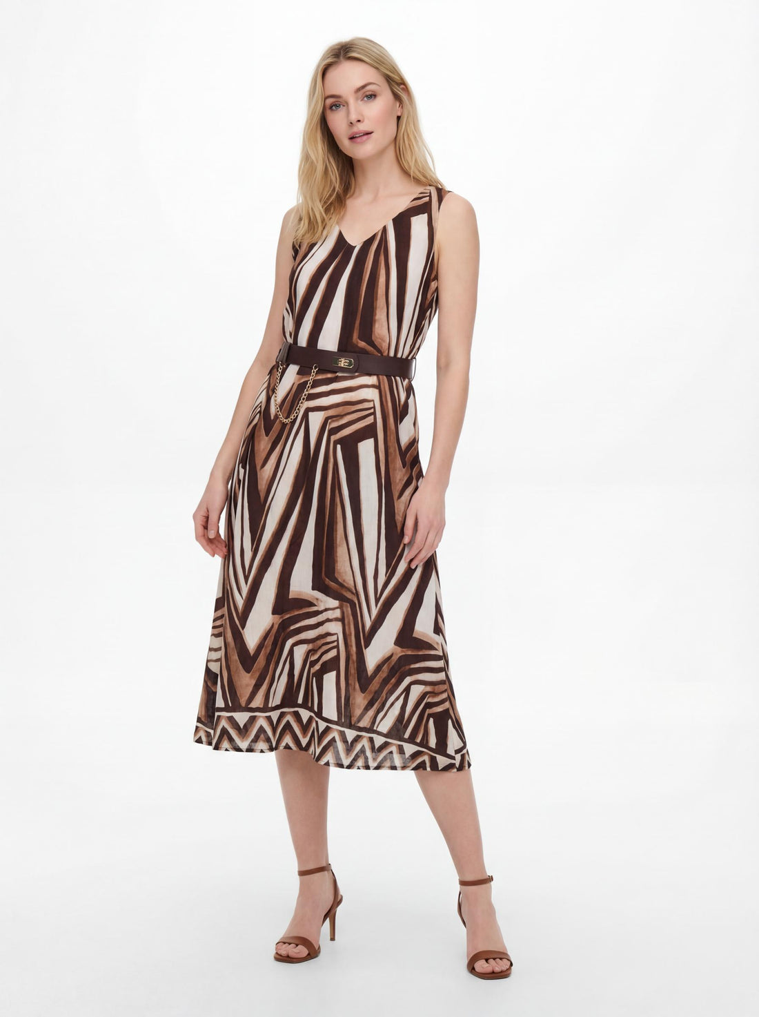 Geometric Printed Midi Dress