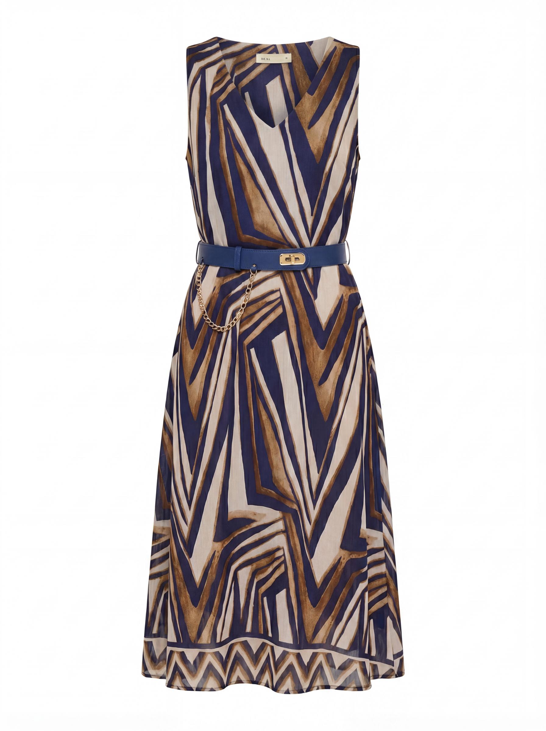 Geometric Printed Midi Dress