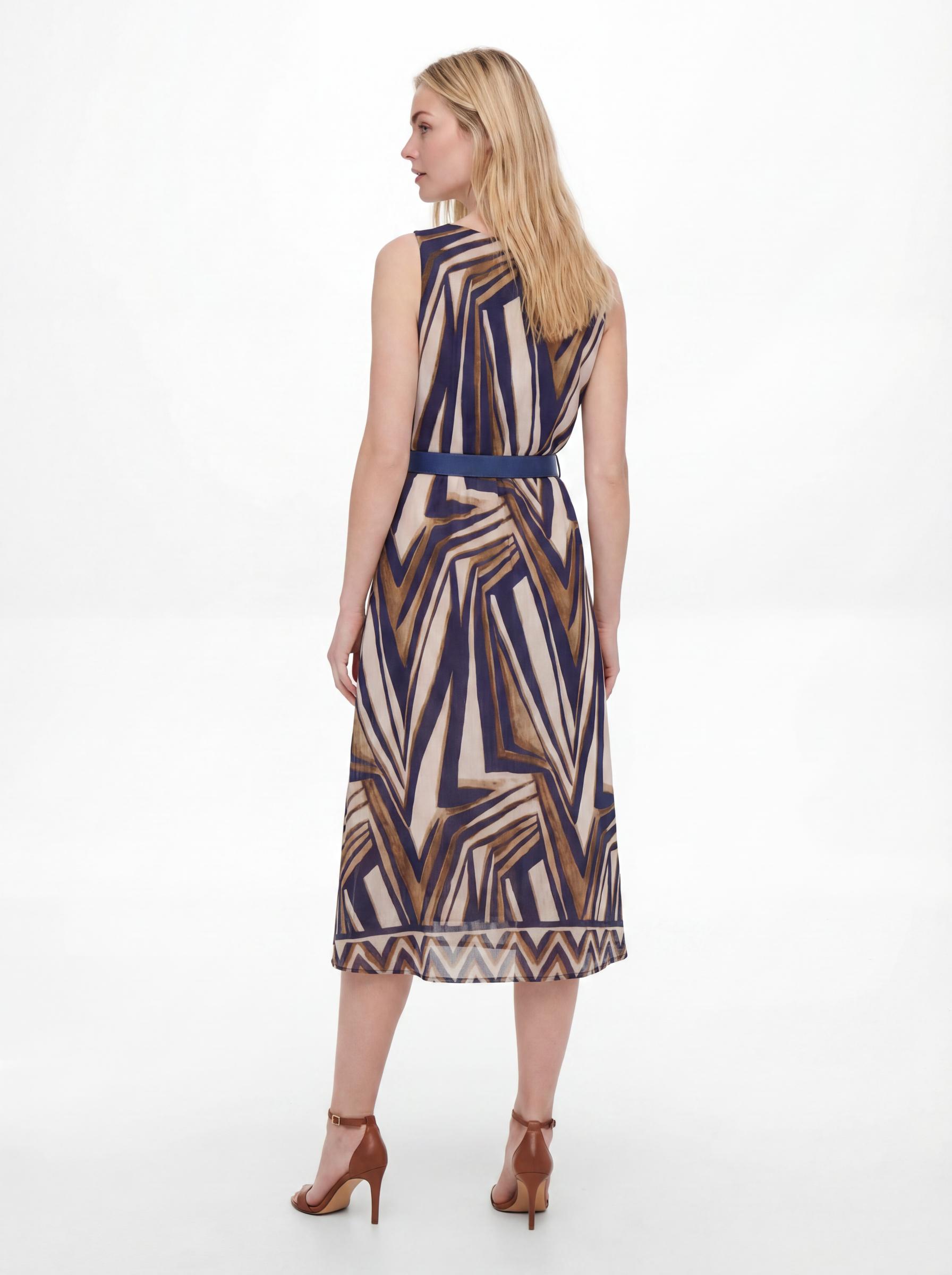 Geometric Printed Midi Dress