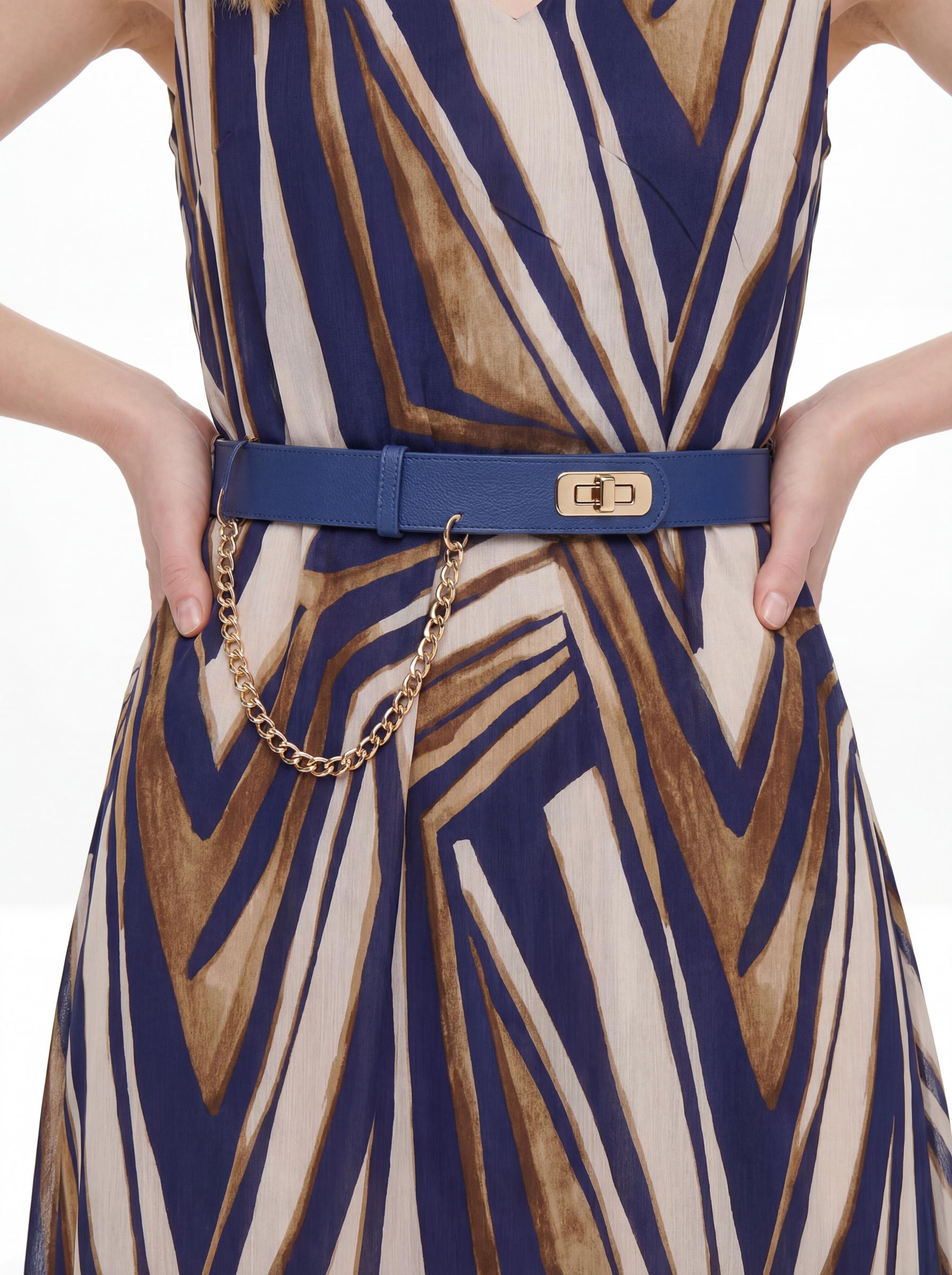 Geometric Printed Midi Dress