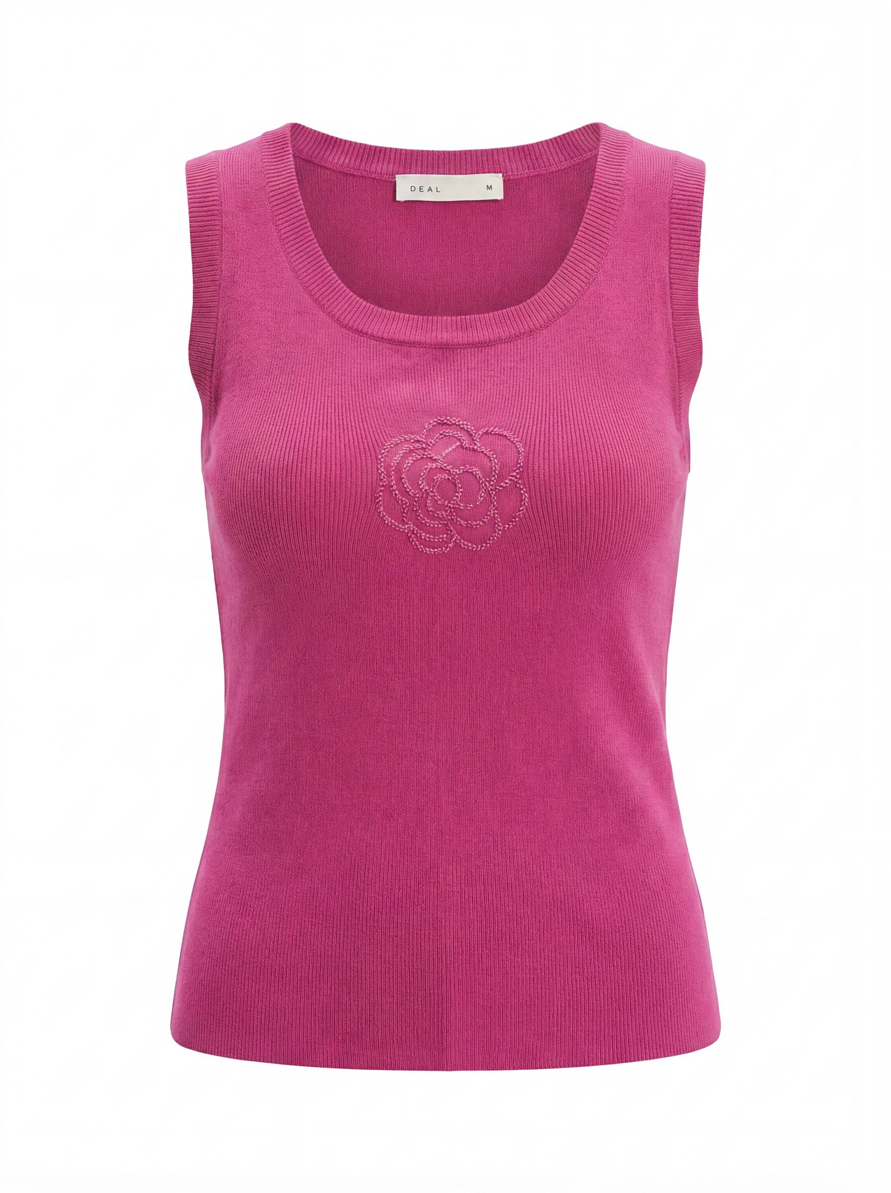 Women Ribbed Sleeveless Knit Top