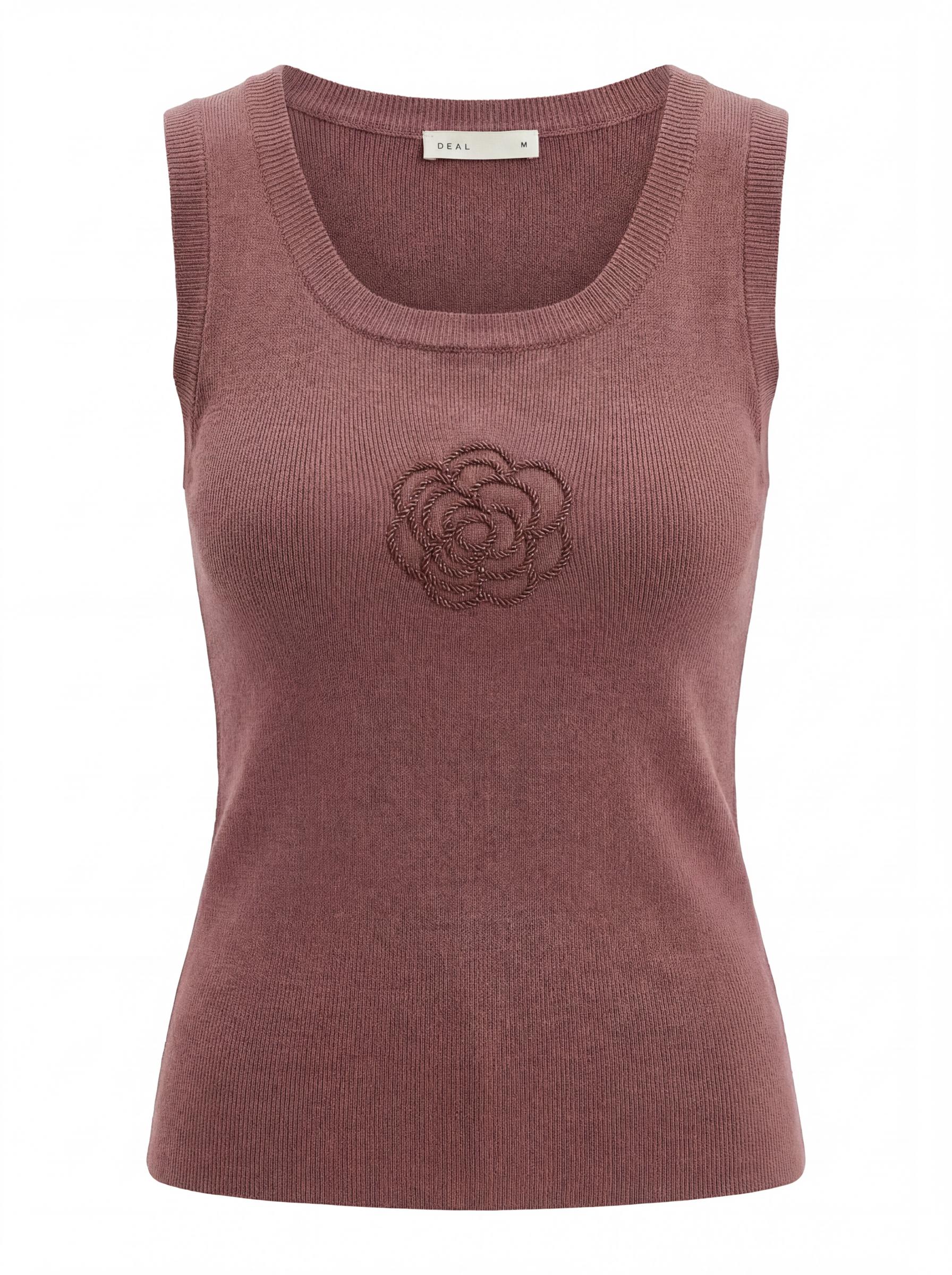 Women Ribbed Sleeveless Knit Top