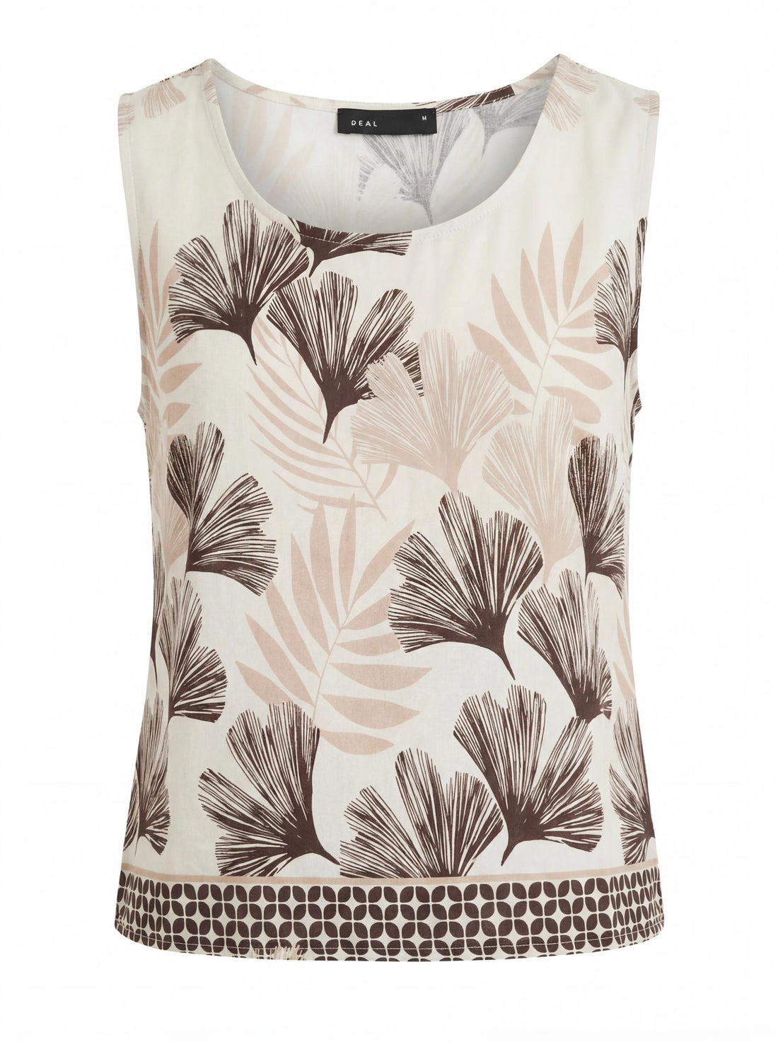 Women Tropical Print Sleeveless Top