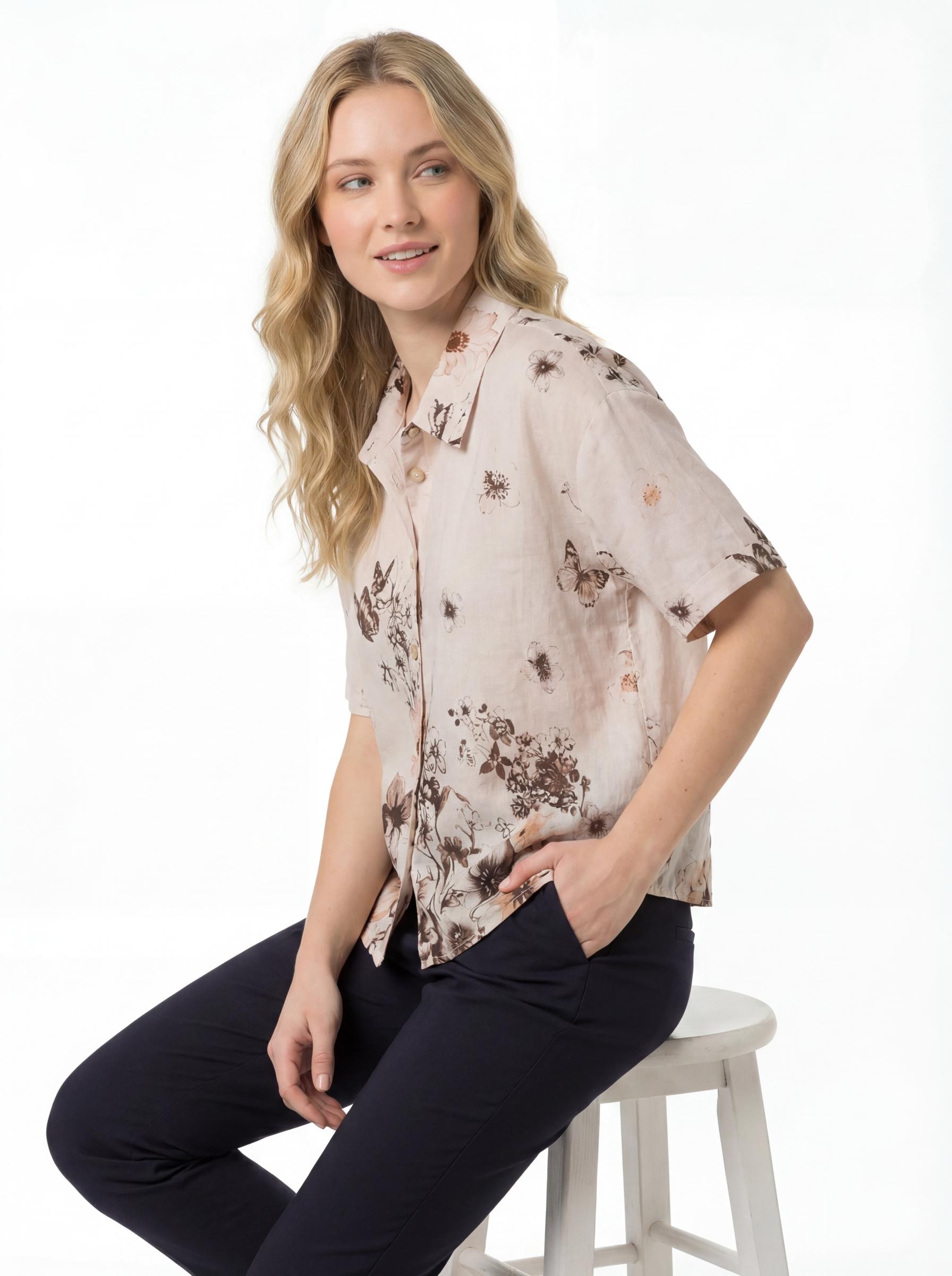 Women Floral Print Casual Shirt