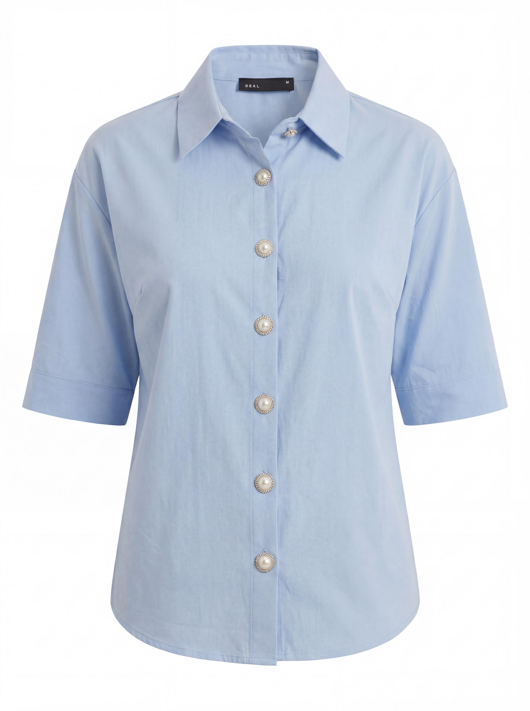 Women Pearl Button Oversized Shirt