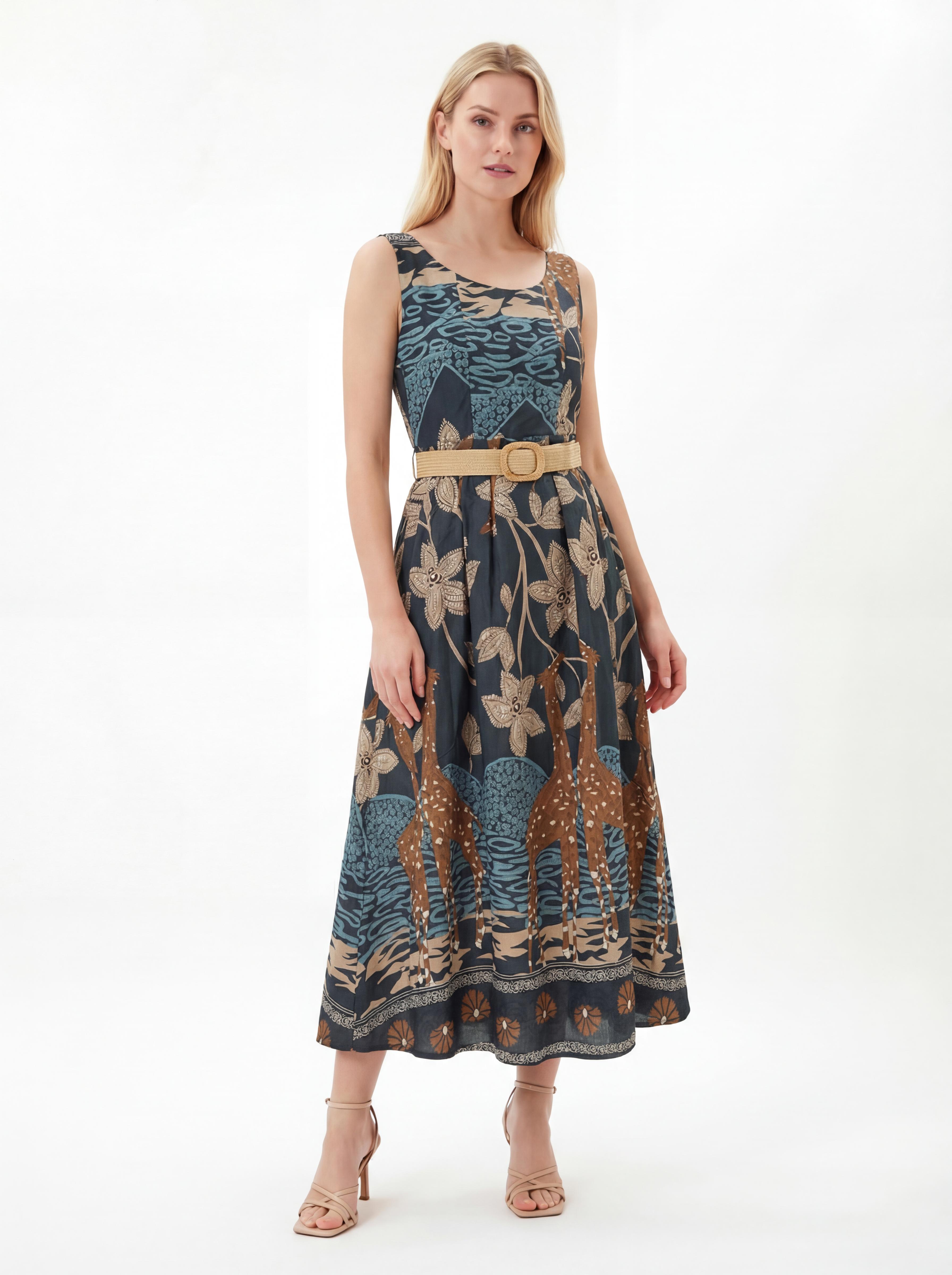 Ethnic Print Maxi Dress