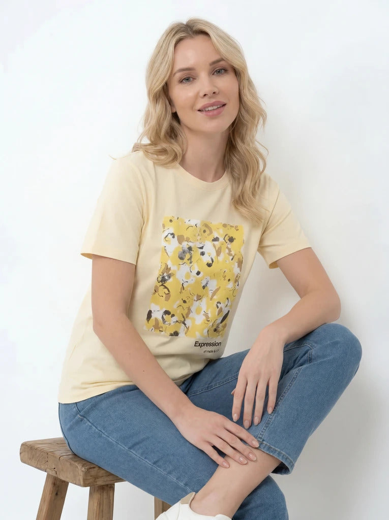 Floral Graphic Regular Fit T-Shirt