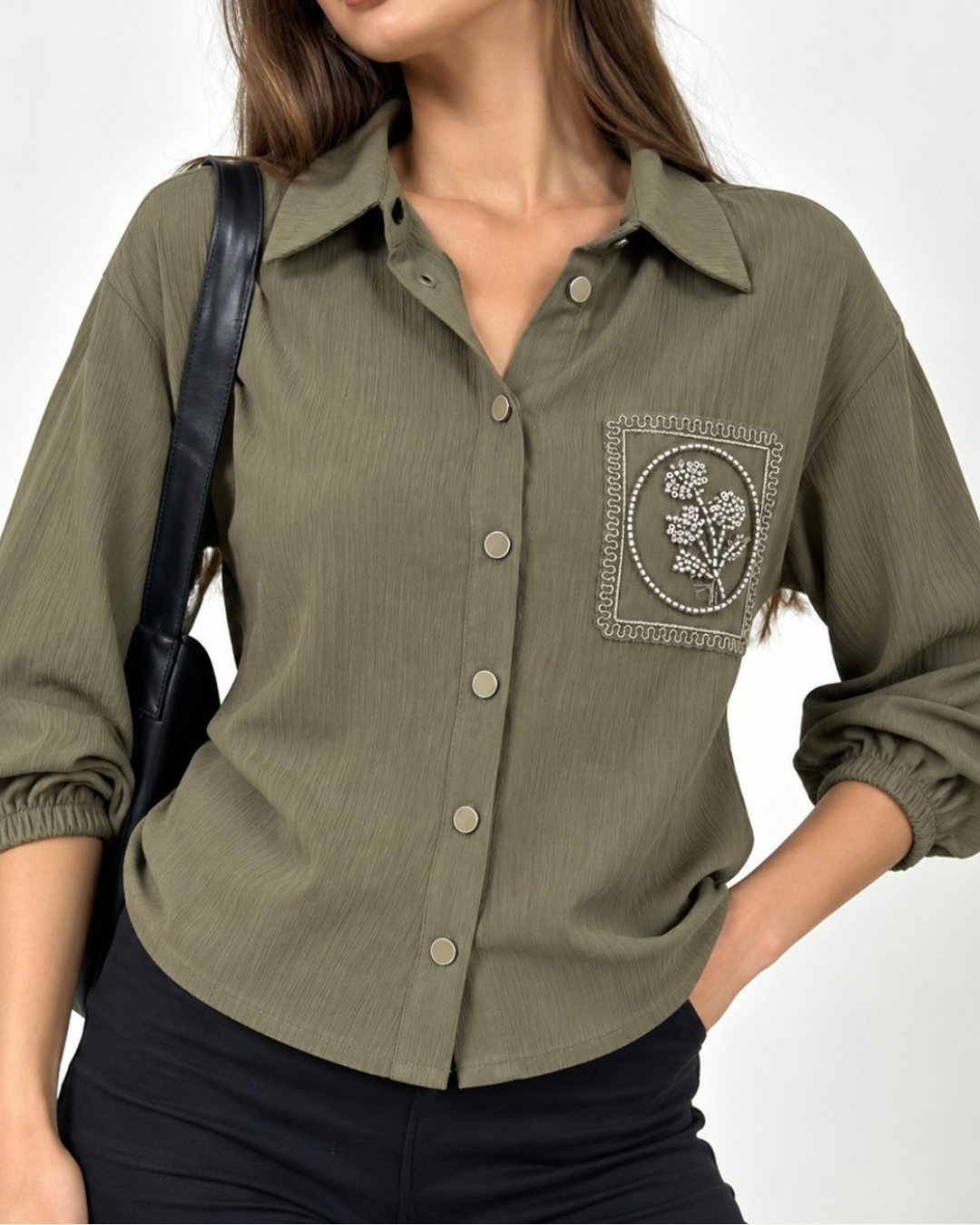 Women Textured Relaxed Fit Shirt