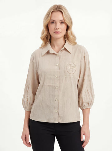 Women Textured Relaxed Fit Shirt