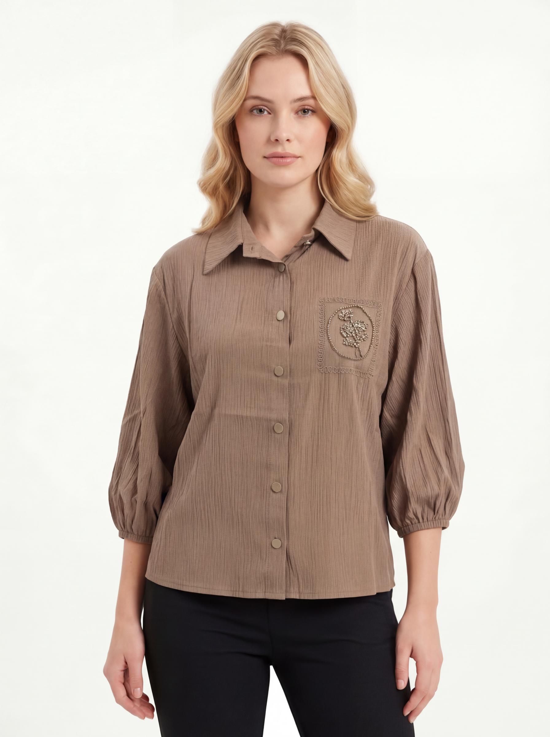 Women Textured Relaxed Fit Shirt